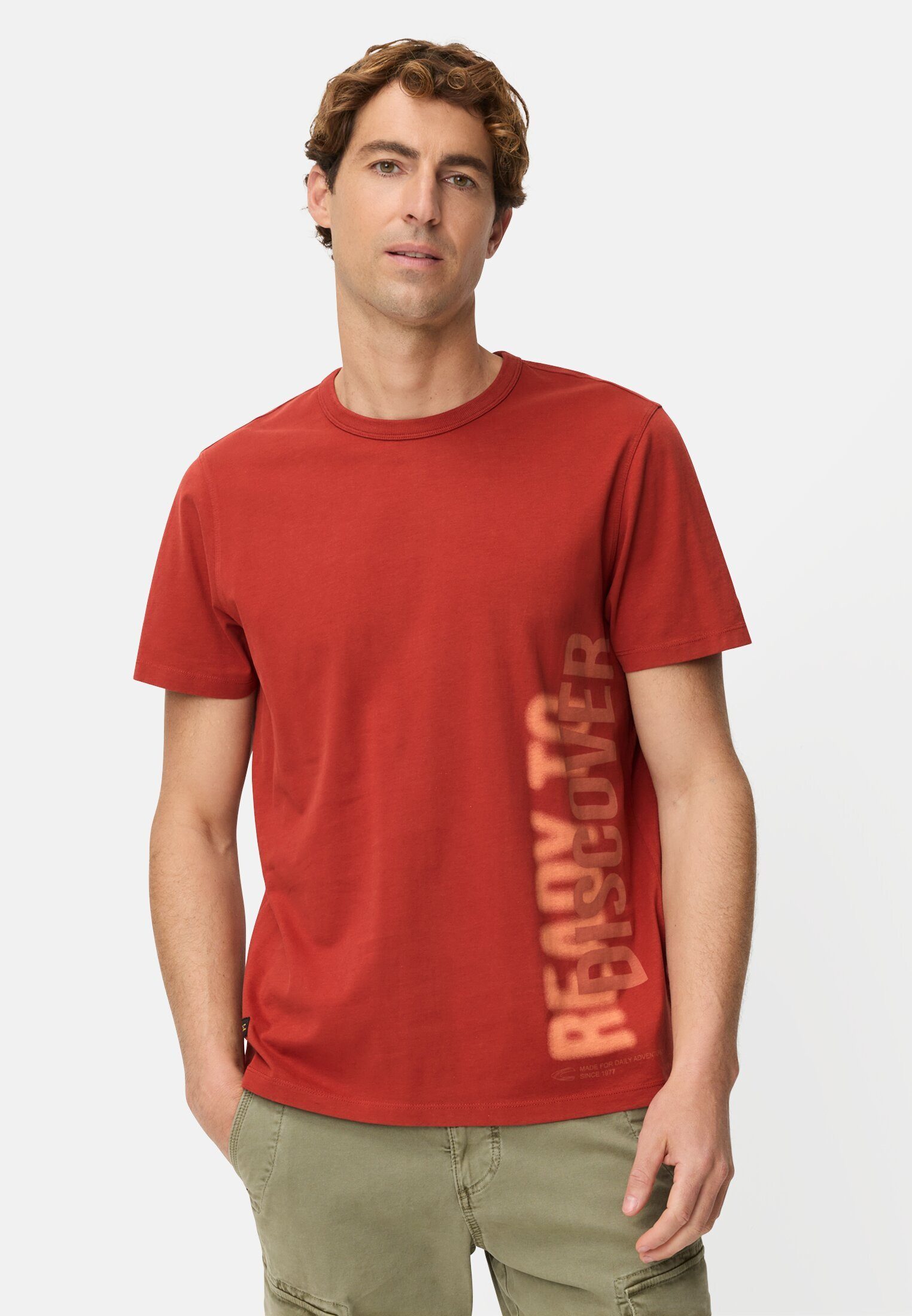 camel active Print-Shirt mit Backprint Kurzarm