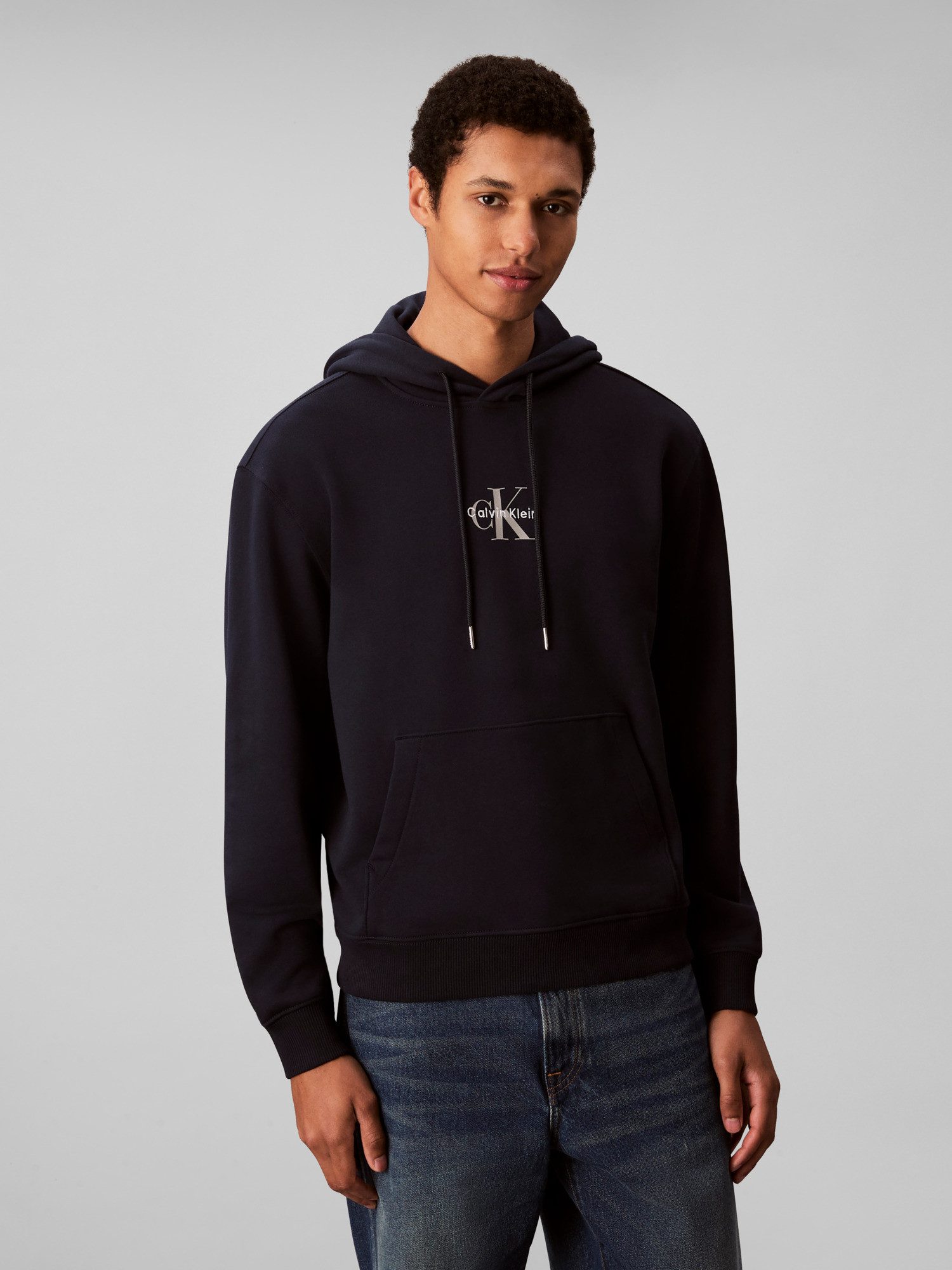 Calvin Klein Jeans Sweatshirt LS EU 350TERRY MICRO MONOLOGO HO Kapuze, regu günstig online kaufen
