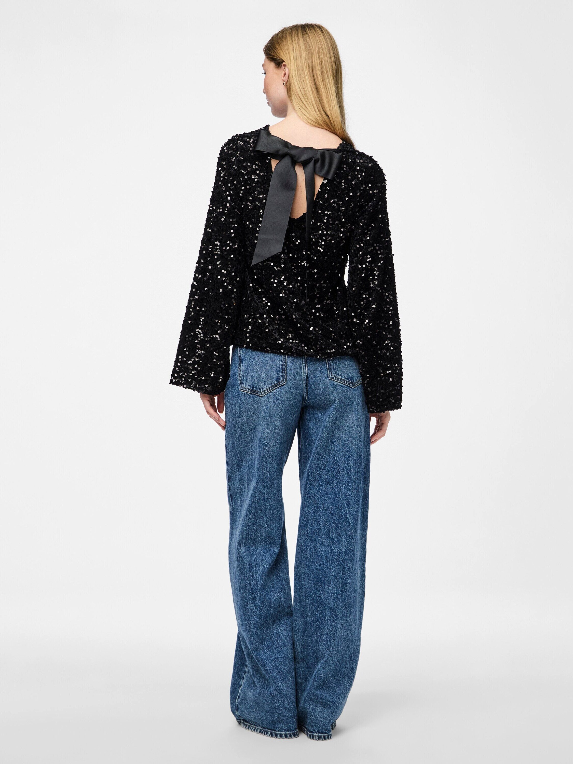 pieces Langarmbluse PCKAM (1-tlg) Cut-Outs