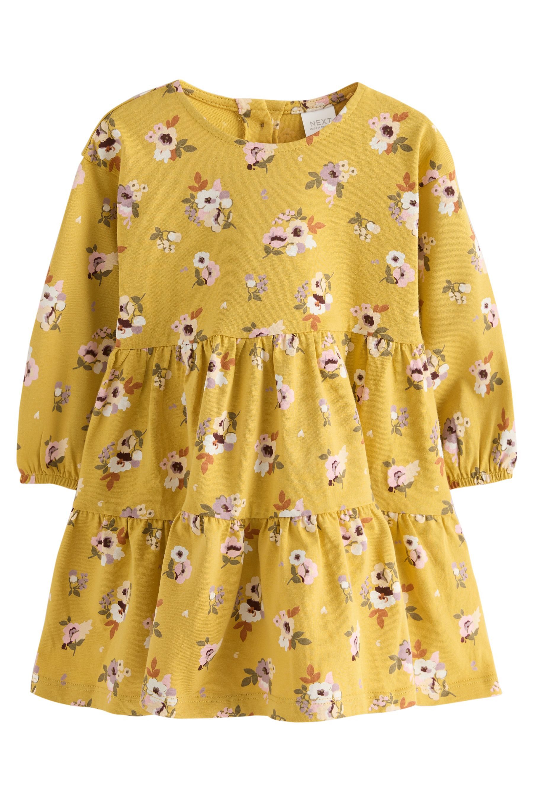 Next Volantkleid Gestuftes Kleid mit langen Ärmeln (1-tlg)