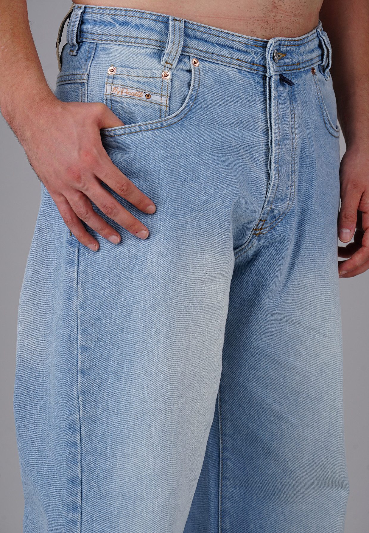 PICALDI Jeans Relax-fit-Jeans Baggy Zicco 474 Las Vegas - Light Greyblue Denim mit Straight Leg (1-tlg) Baggy Jeans