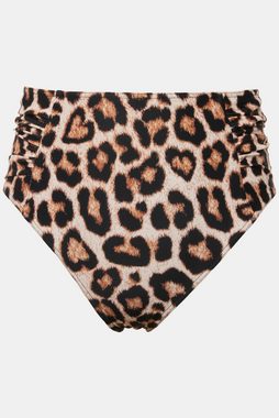 Studio Untold Soft-BH Bikini-Slip HighWaist Leo-Print seitliche Raffung