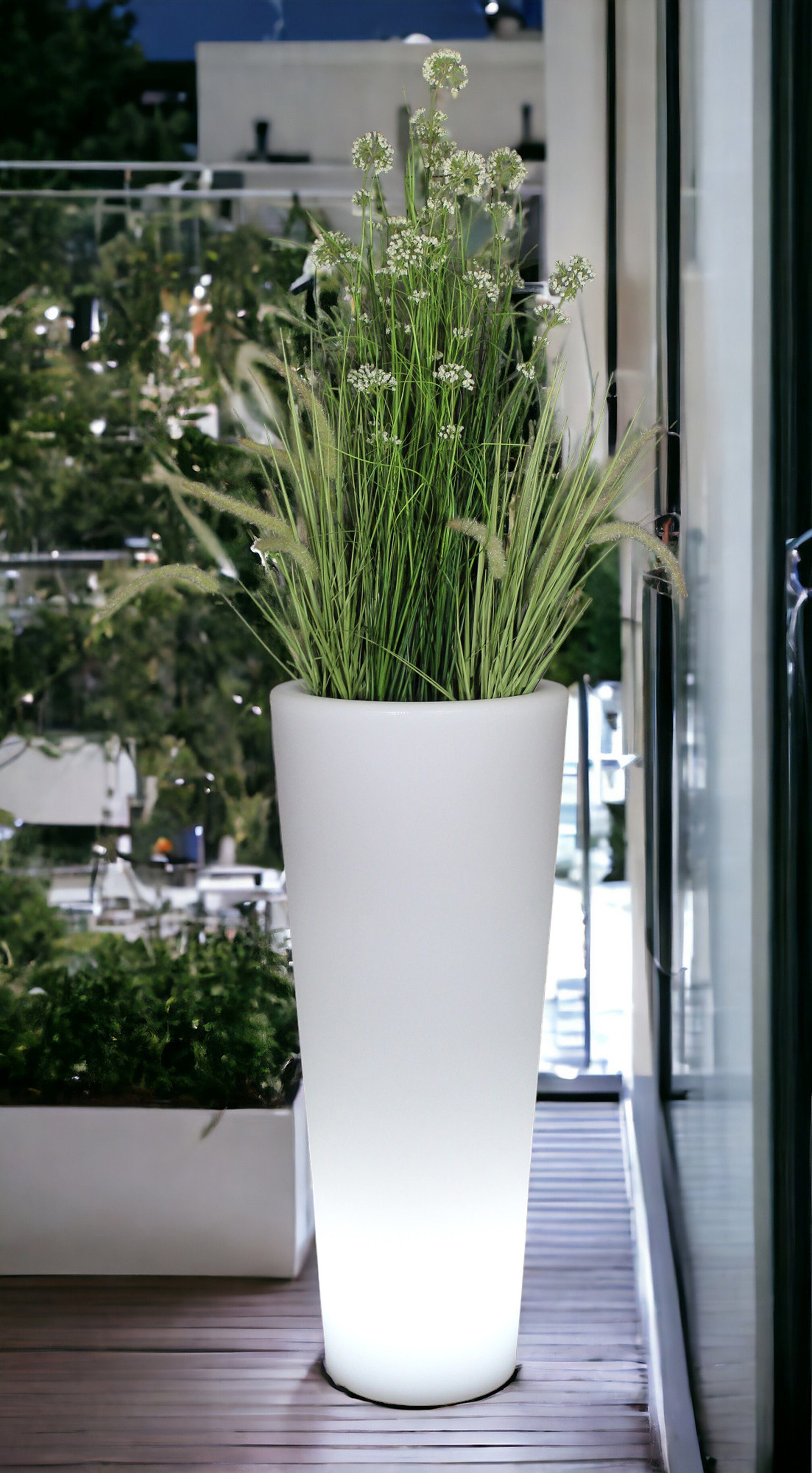 Arnusa Blumentopf Moderner LED Blumenkübel XL günstig online kaufen