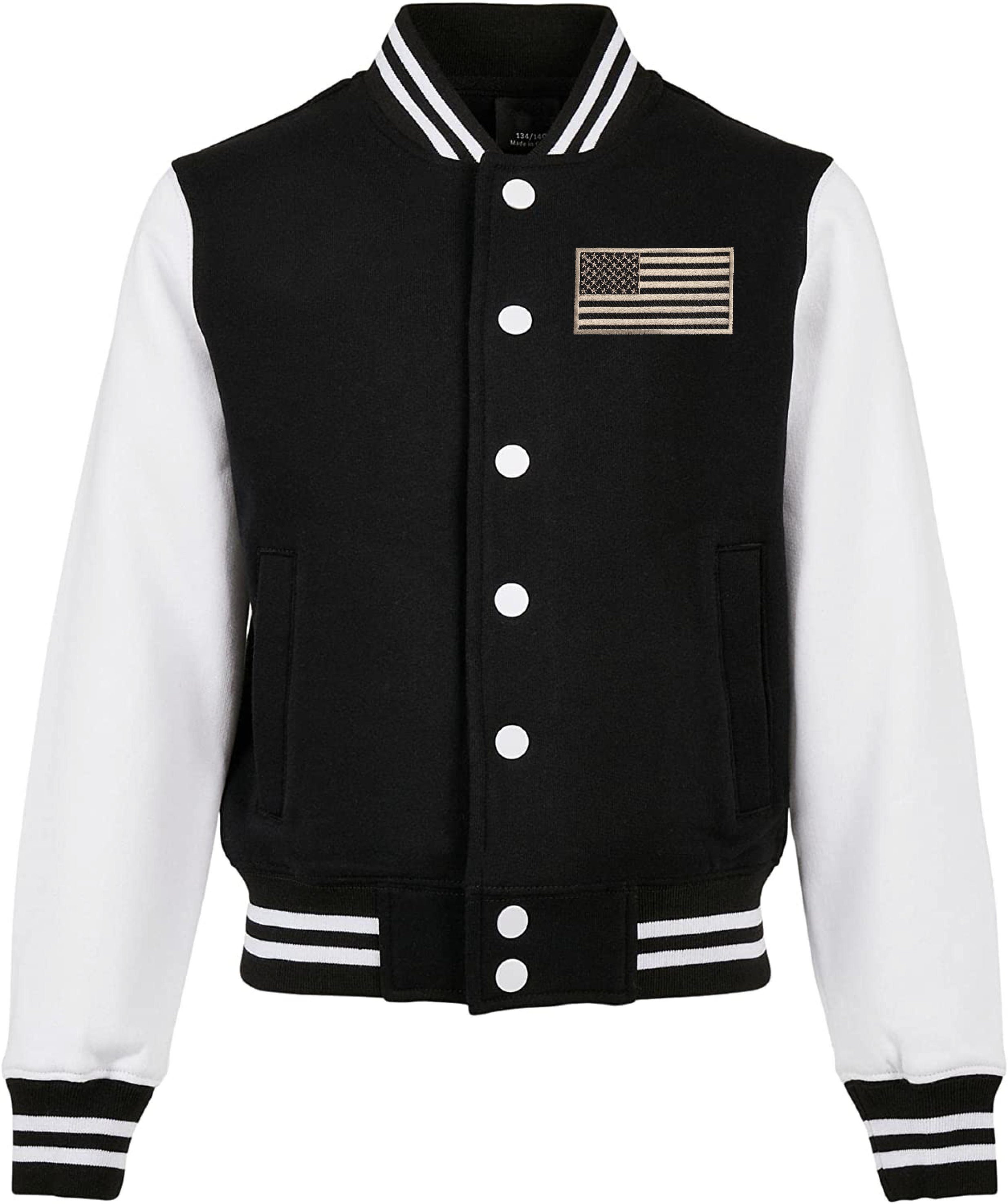 Baddery Collegejacke College-Jacke: "USA Flagge" - Baseball Jacke - Sweat C günstig online kaufen