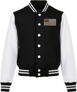 Baddery Collegejacke College Jacke : USA Flagge - Baseball Jacke - Sweat College Jacket, hochwertiger Siebdruck, Stick-Patch, auch Übergrößen