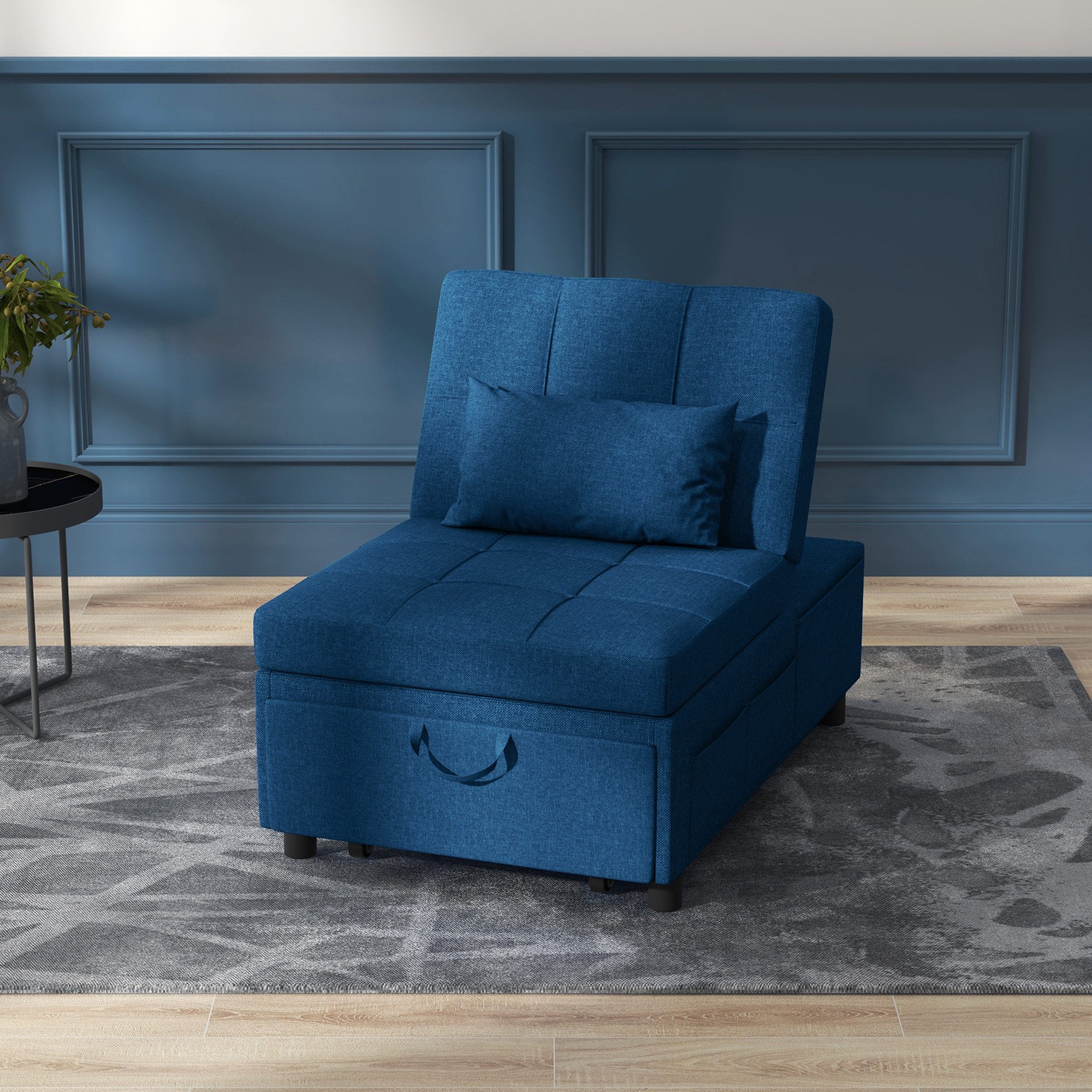 HOMCOM Sessel 3-in-1, mit Bettfunktion, Seitentasche, günstig online kaufen