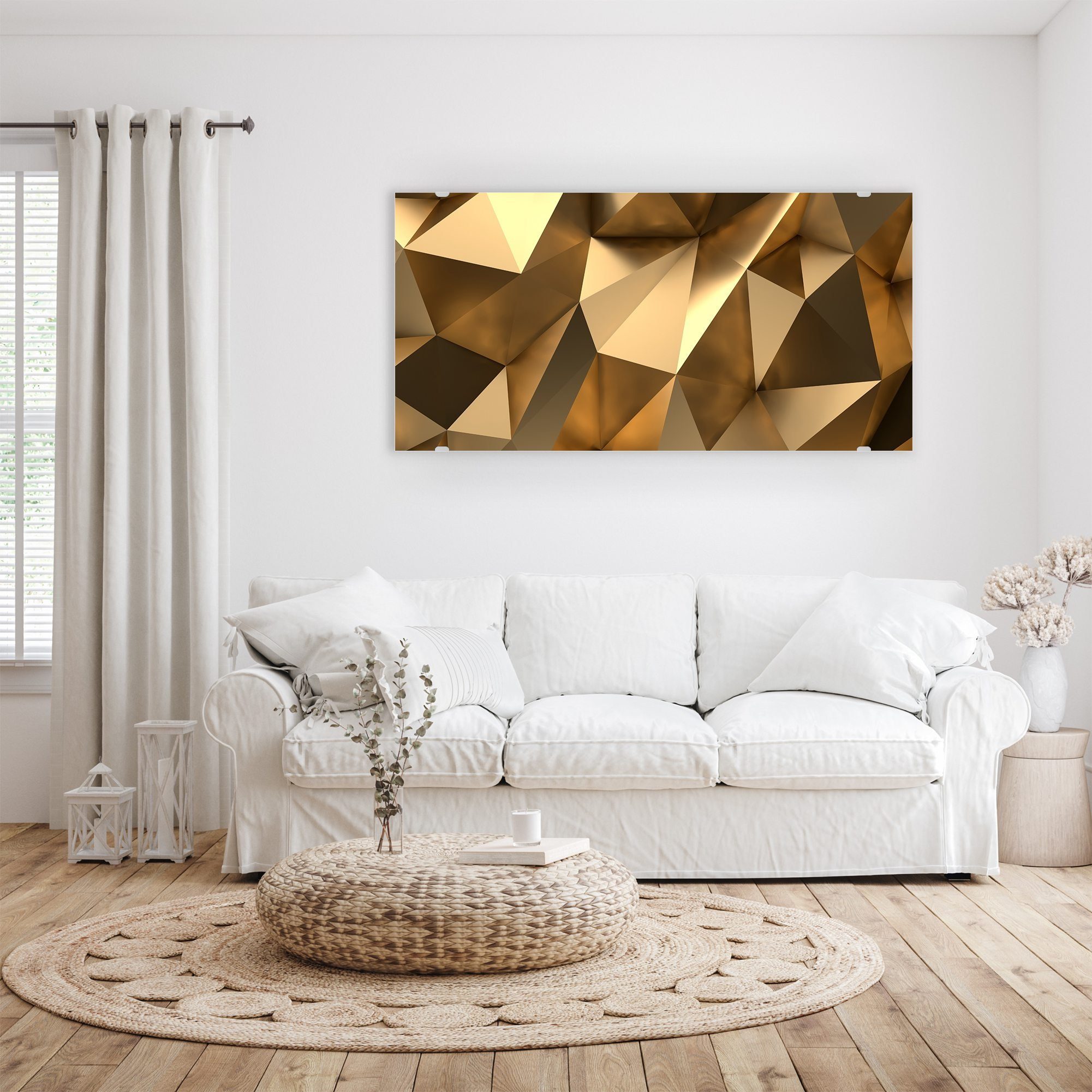 Primedeco Glasbild Wandbild Abstrakte Formen 3D mit Aufhängung, 3D (21 vers günstig online kaufen