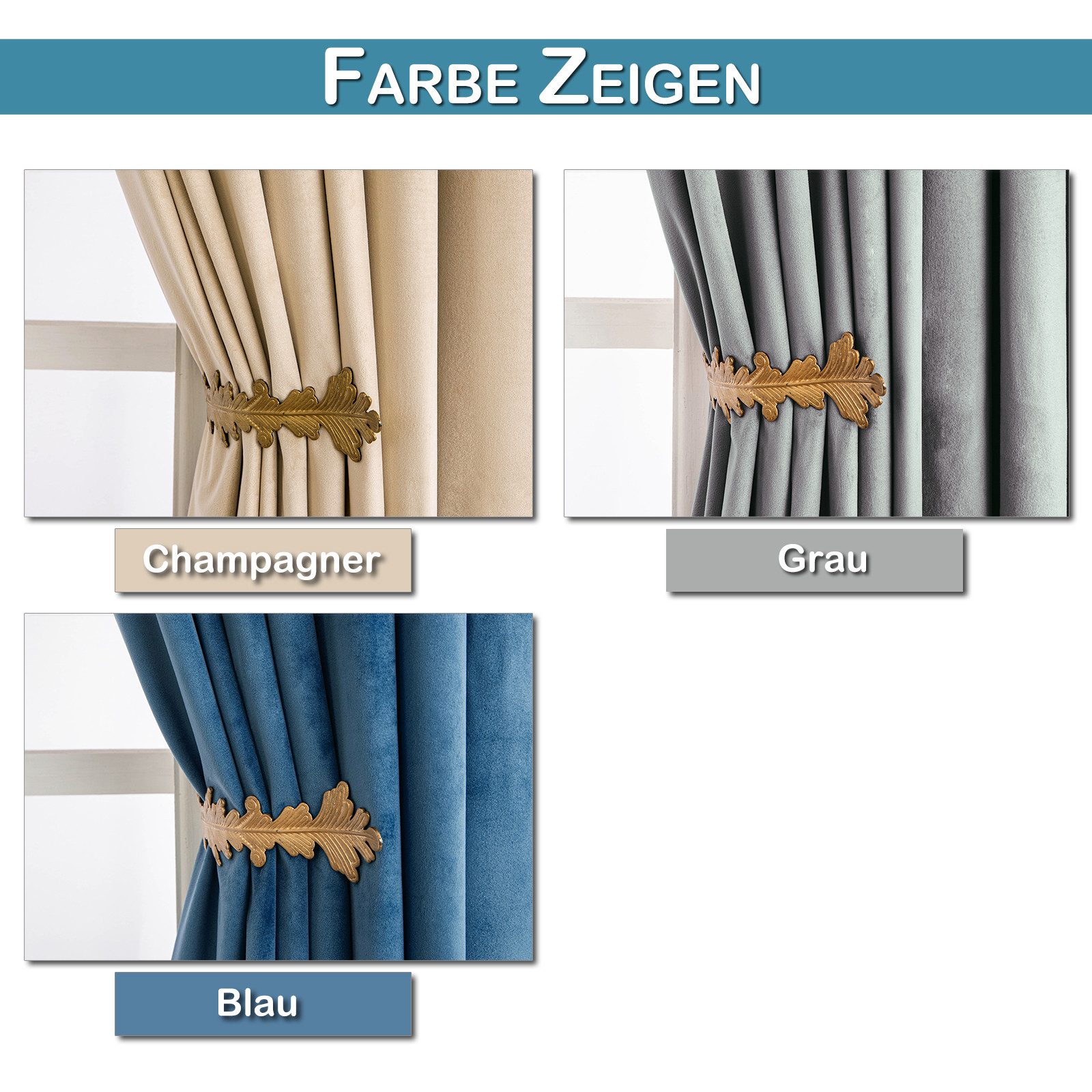 Jibenhome Gardine Vorhang mit Kräuselband Samt Verdunklungsvorhänge, Blickd günstig online kaufen