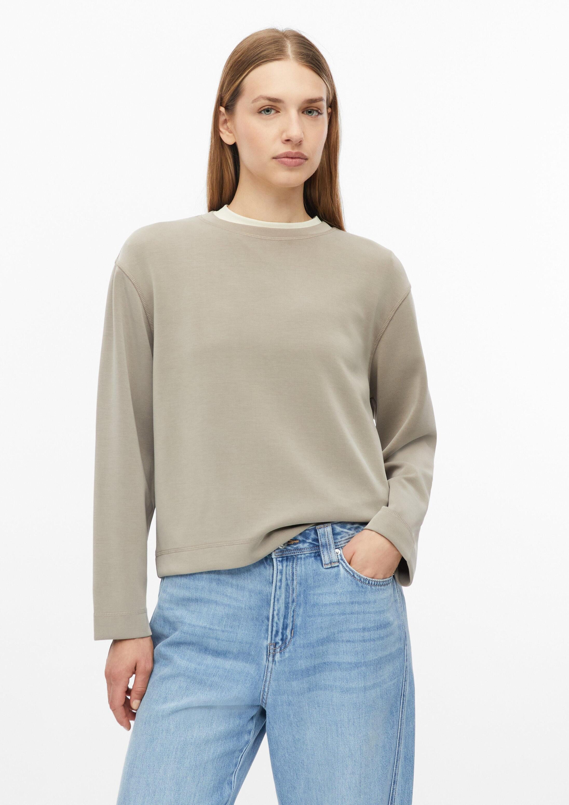 s.Oliver Sweatshirt Sweatshirt Scuba-Sweatshirt mit weitem Arm