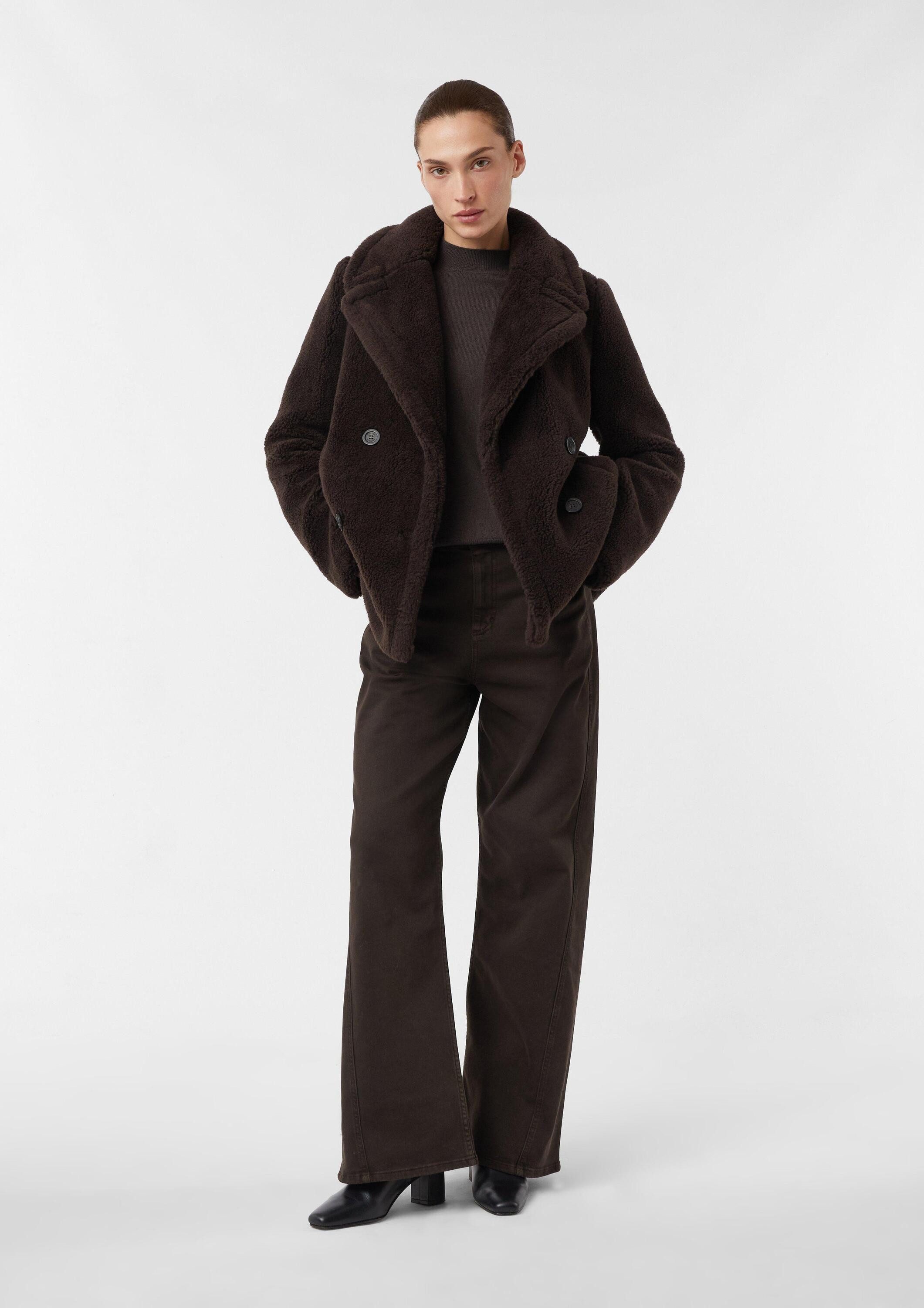 comma Winterjacke Outdoor-Jacke Jacke aus Teddyplüsch