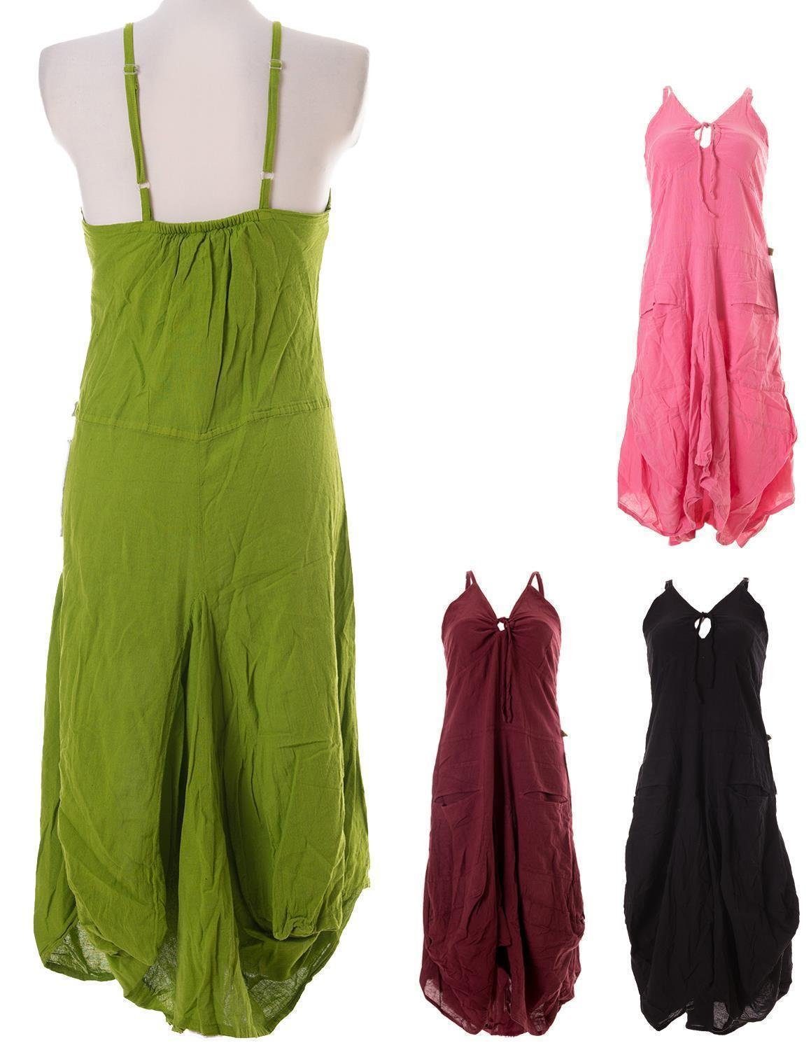 Vishes Ballonkleid Lagenlook Ballonkleid mit verstellbaren Trägern Hippie, günstig online kaufen