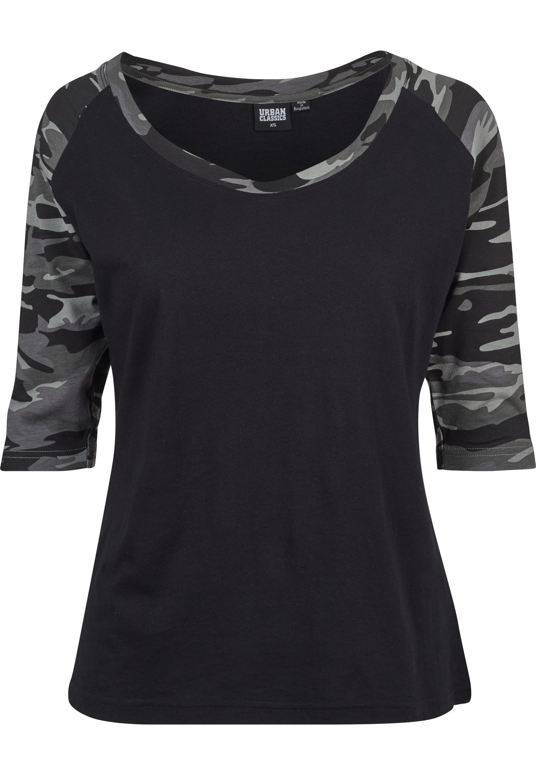 URBAN CLASSICS Kurzarmshirt Urban Classics Damen Ladies 3/4 Contrast Raglan Tee (1-tlg)