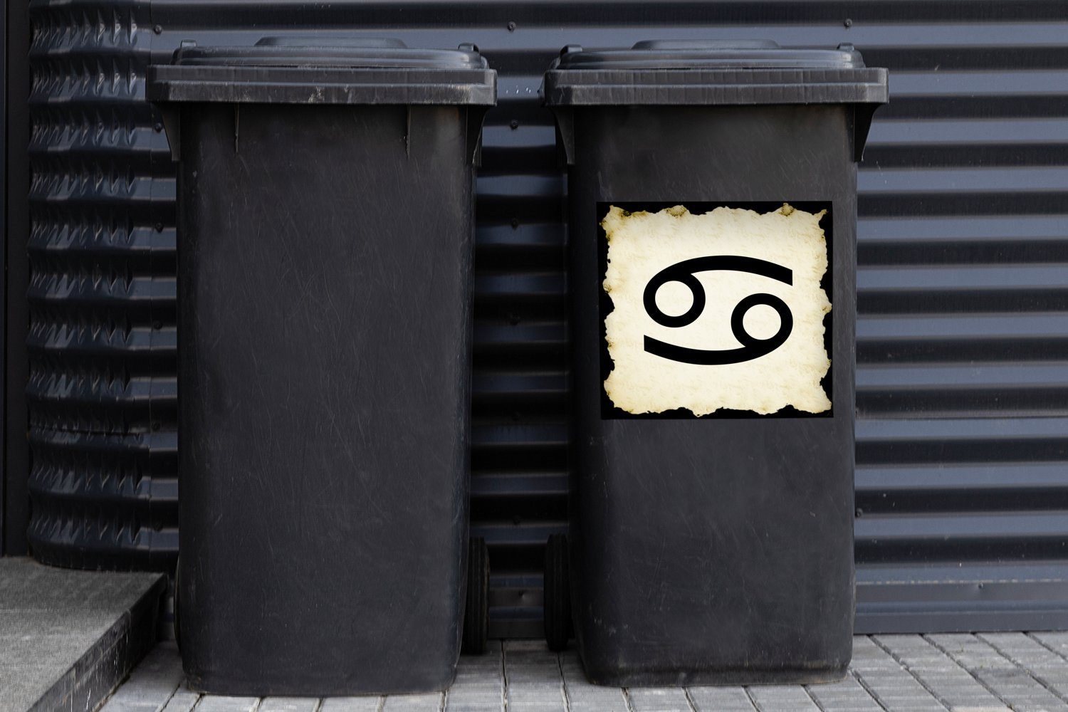 Mülleimer-aufkleber, Das auf Container, Wandsticker Krebs (1 Papyrus Mülltonne, MuchoWow St), Sternbild Sticker, Abfalbehälter