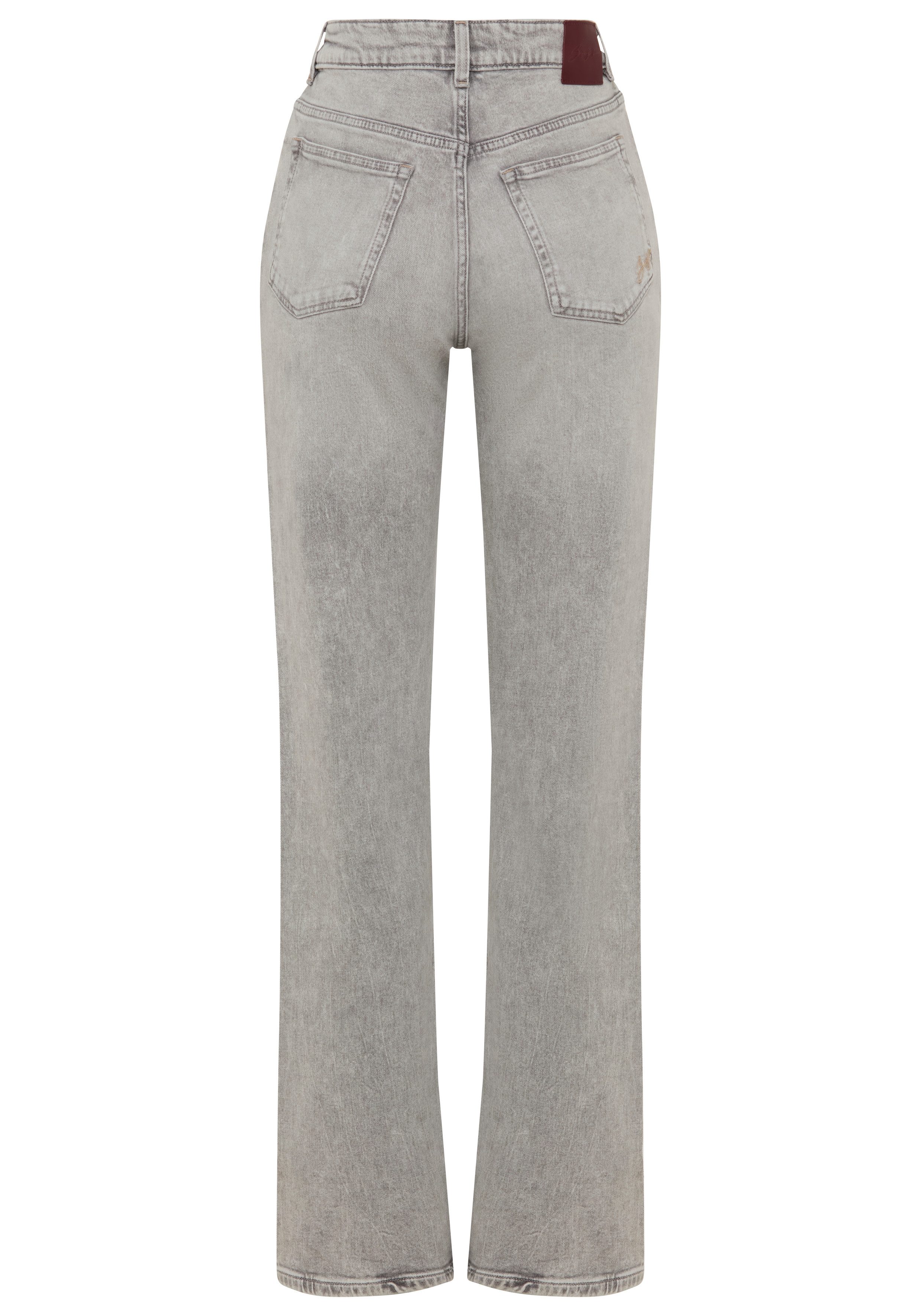 BOSS ORANGE Straight-Jeans ADA HR SLIT Premium Damenmode mit Schlitz am Saum, hohe Leibhöhe