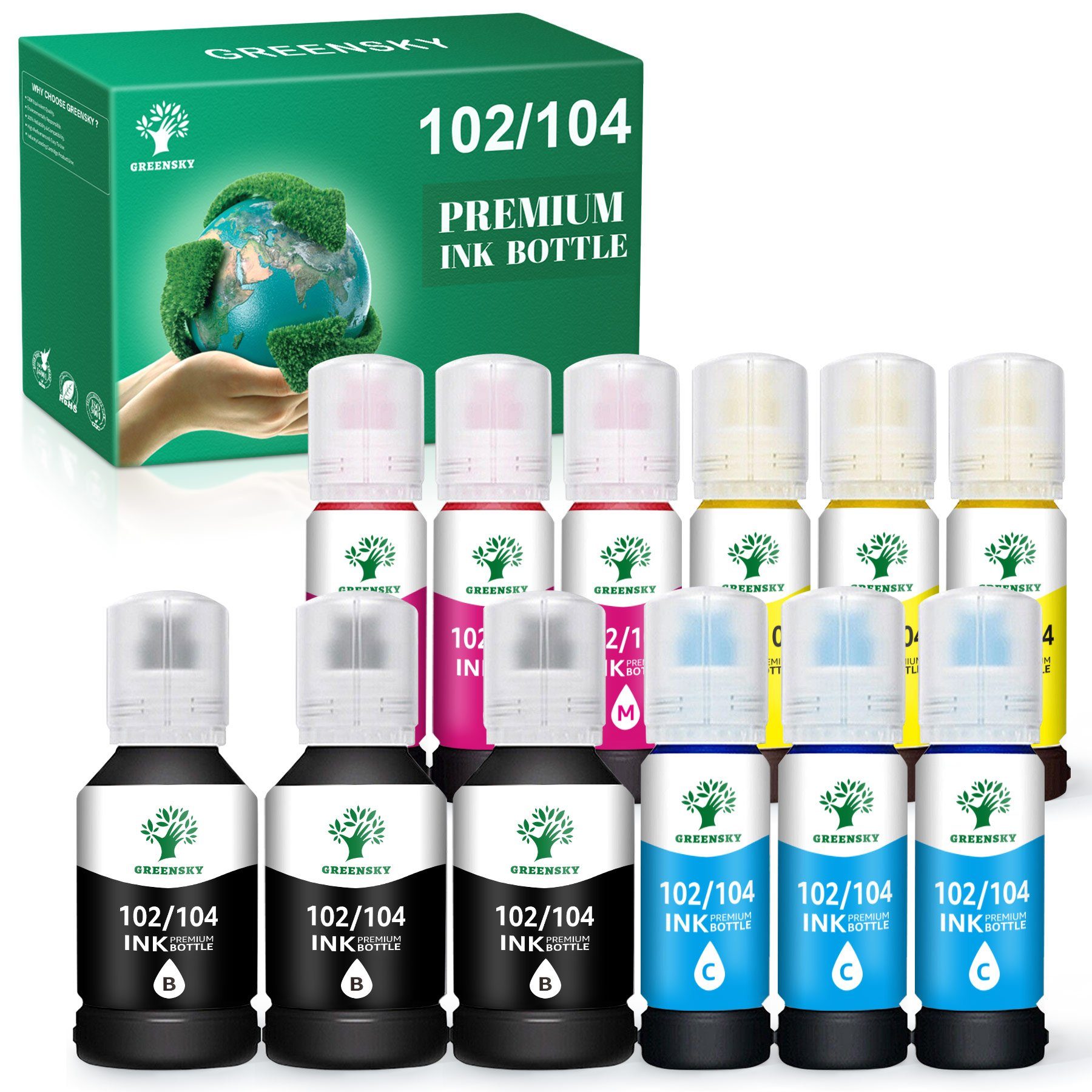104 Premium Refill Ink for Epson 104 Ecotank ET-2820 ET-2821 ET