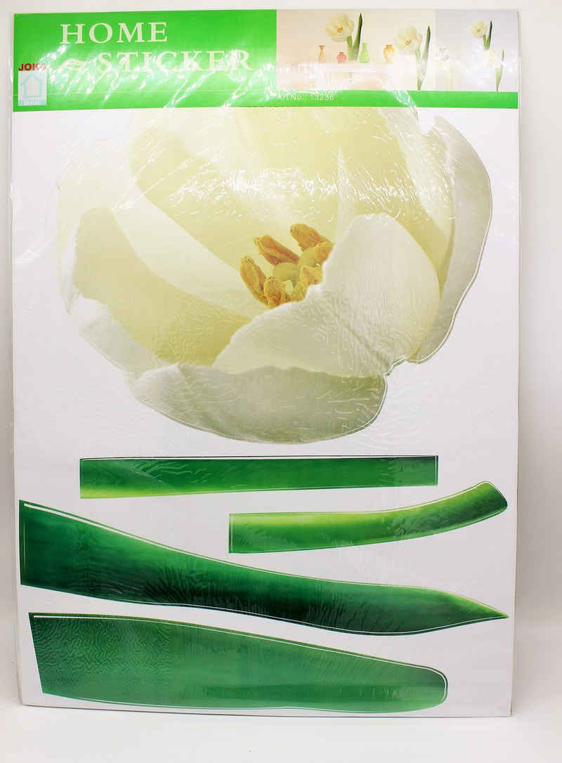 JOKA international Wandtattoo Wandsticker "Weiße Blume" - Wandtattoo Blume