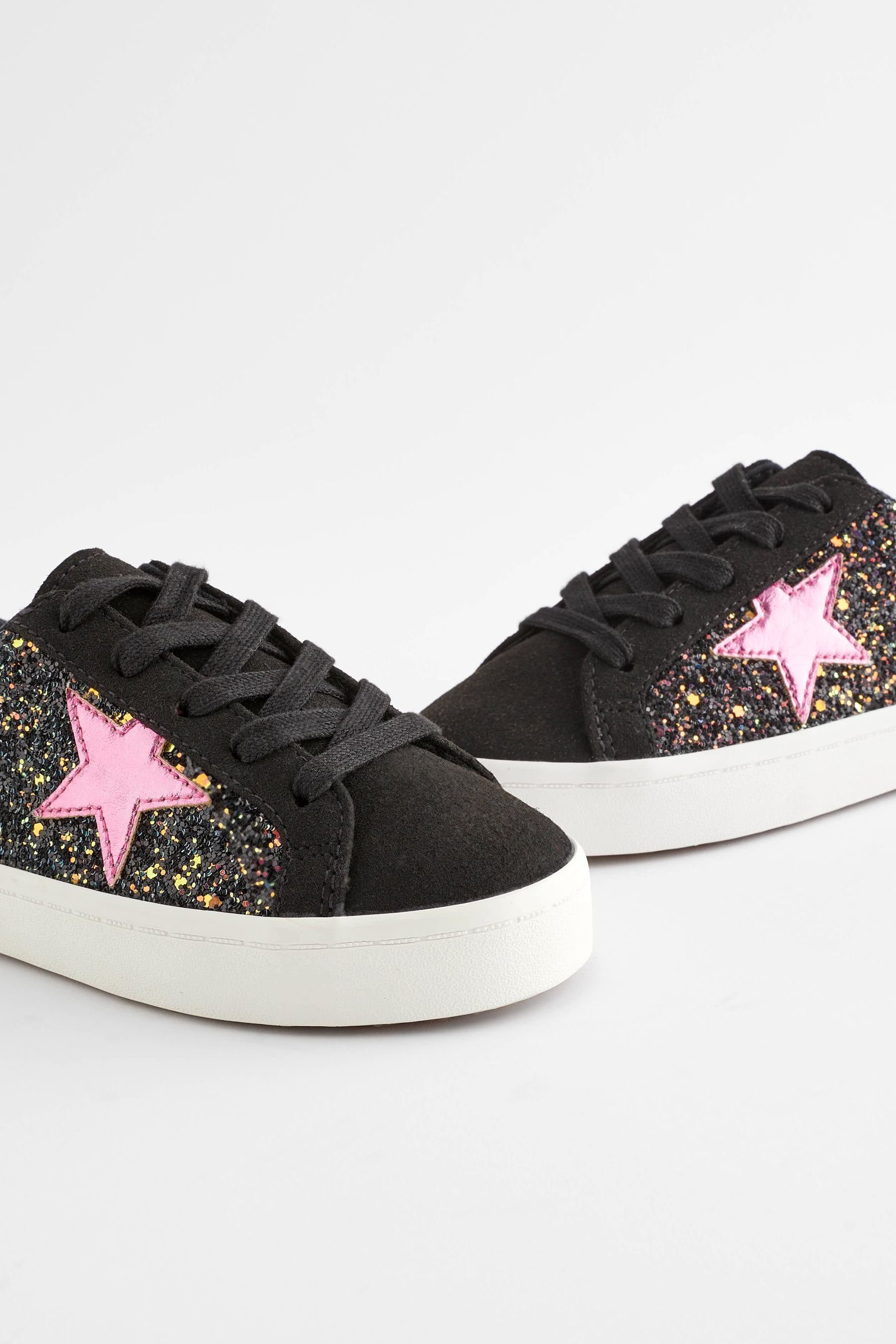 Next Star Sneaker zum Schnüren Sneaker Black (1-tlg) Glitter