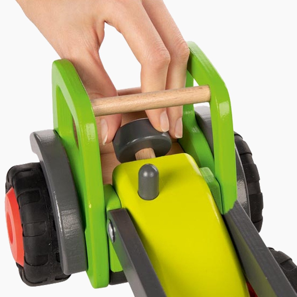 goki Spielzeug-Traktor Traktor mit Kuh Anhänger, (packung, 1-tlg., set), extrem robust verarbeitet, Er ist zudem lenkbar