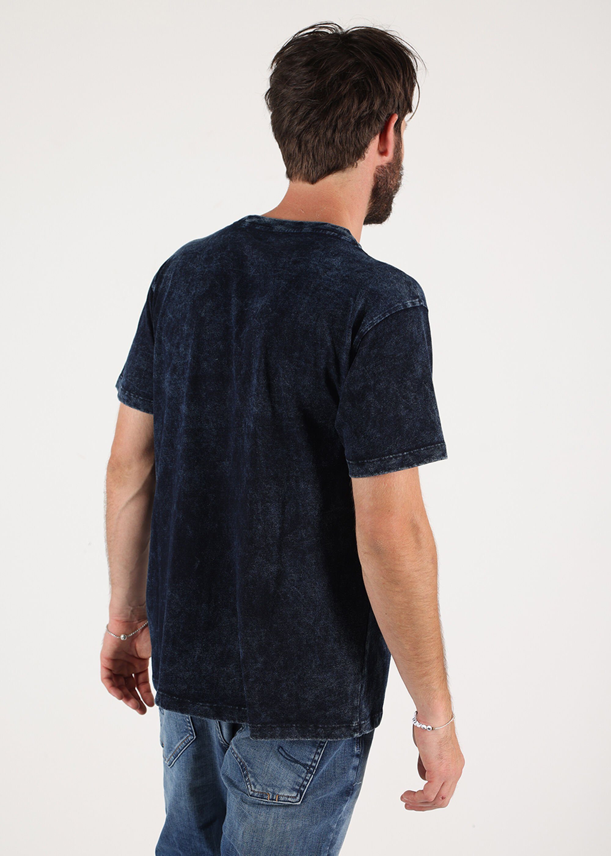 of Miracle Denim mit Rundhalsausschnitt Indigo T-Shirt