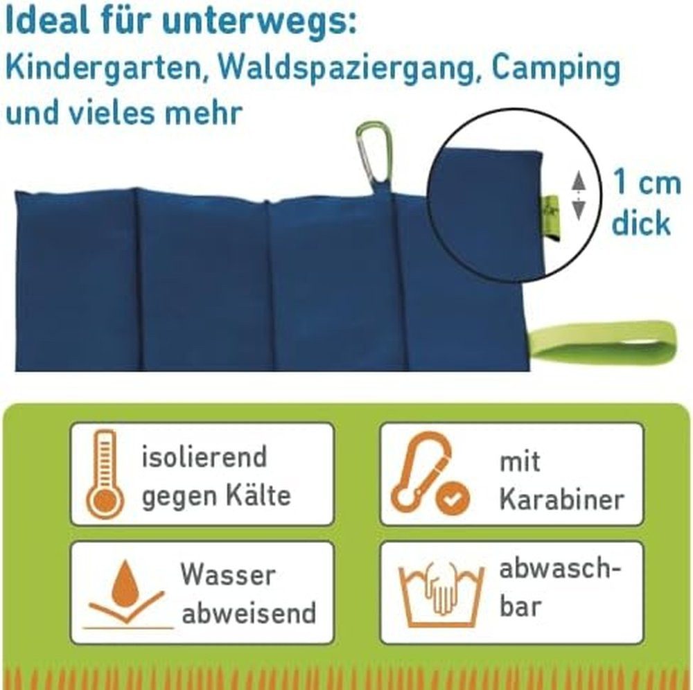WestCraft Thermomatte Outdoor Sitzmatte Expedition Natur Faltbares Sitzkissen für Kinder, (2-tlg), Geeignet für Outdoor, Camping, Wandern, Spielplatz-Besuche, wasserfest