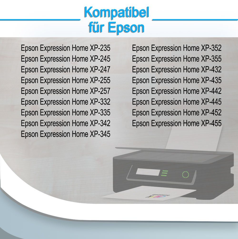 (4-tlg) kompatibel Druckerparadies mit 29XL XP-355 29 Tintenpatrone Pack Epson Druckerpatronen 4er