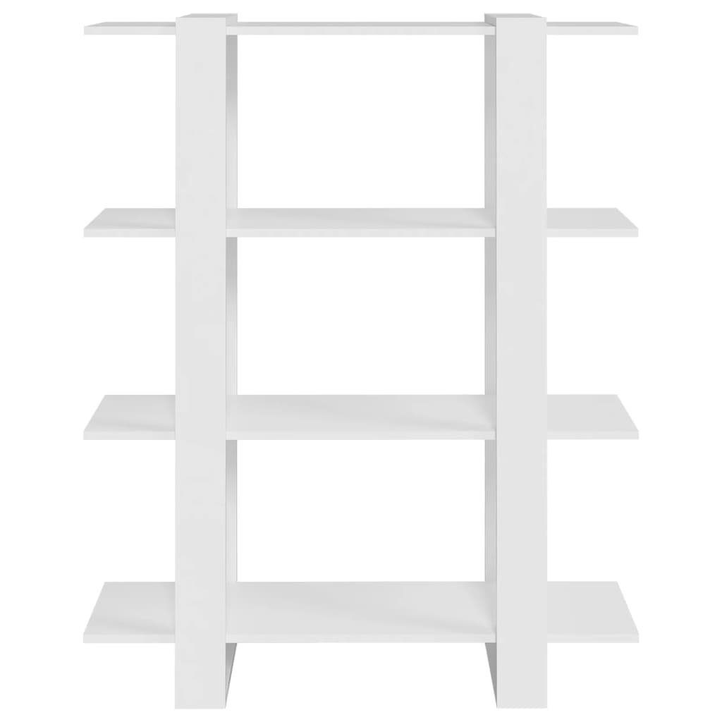 vidaXL Bücherregal Bücherregal/Raumteiler 1-tlg. Weiß cm, 100x30x123,5