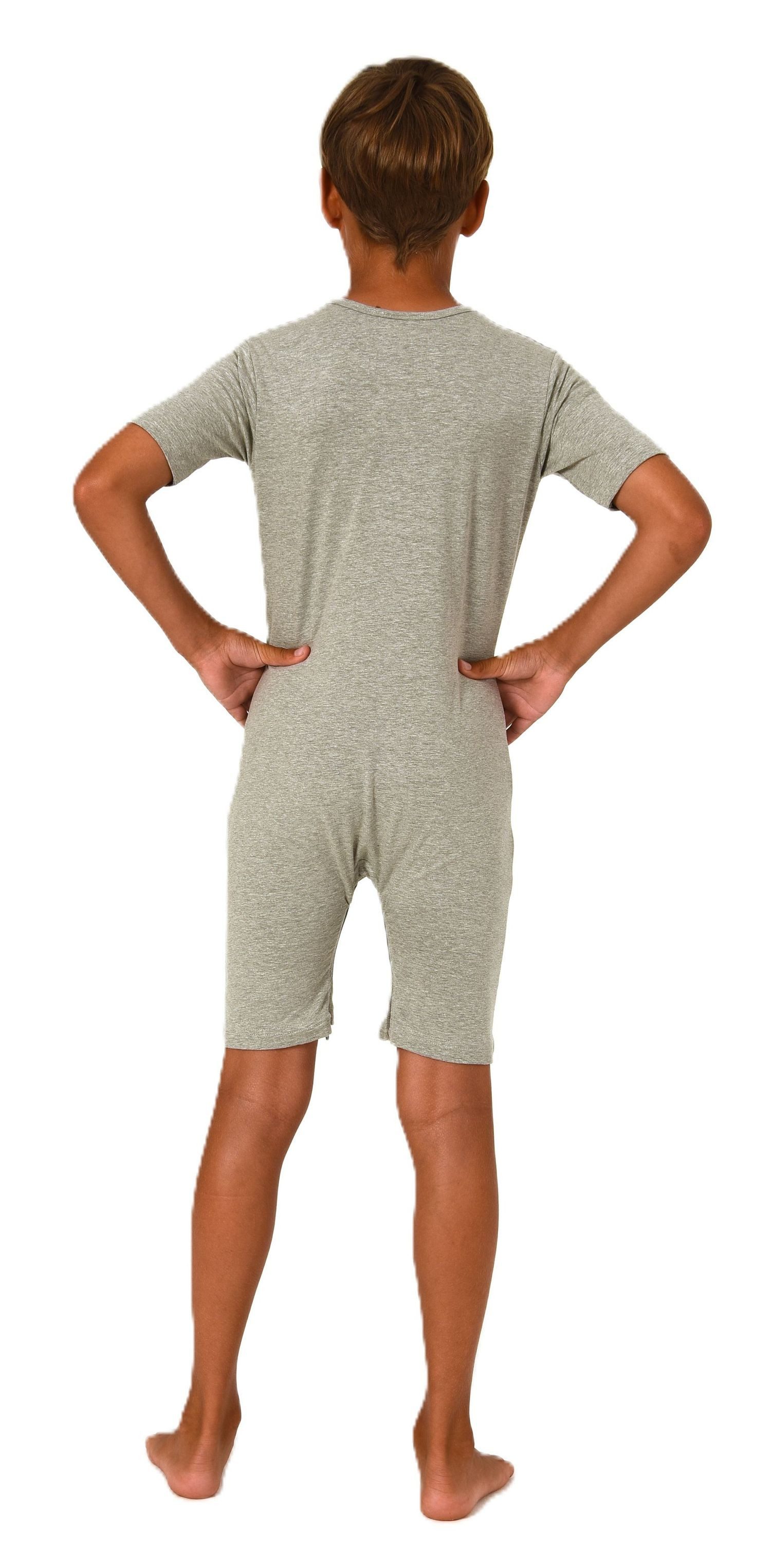 Normann Pyjama Kinder Pflegebody kurzarm - UNISEX - mit Beinreissverschluss – Bild 3 von 3