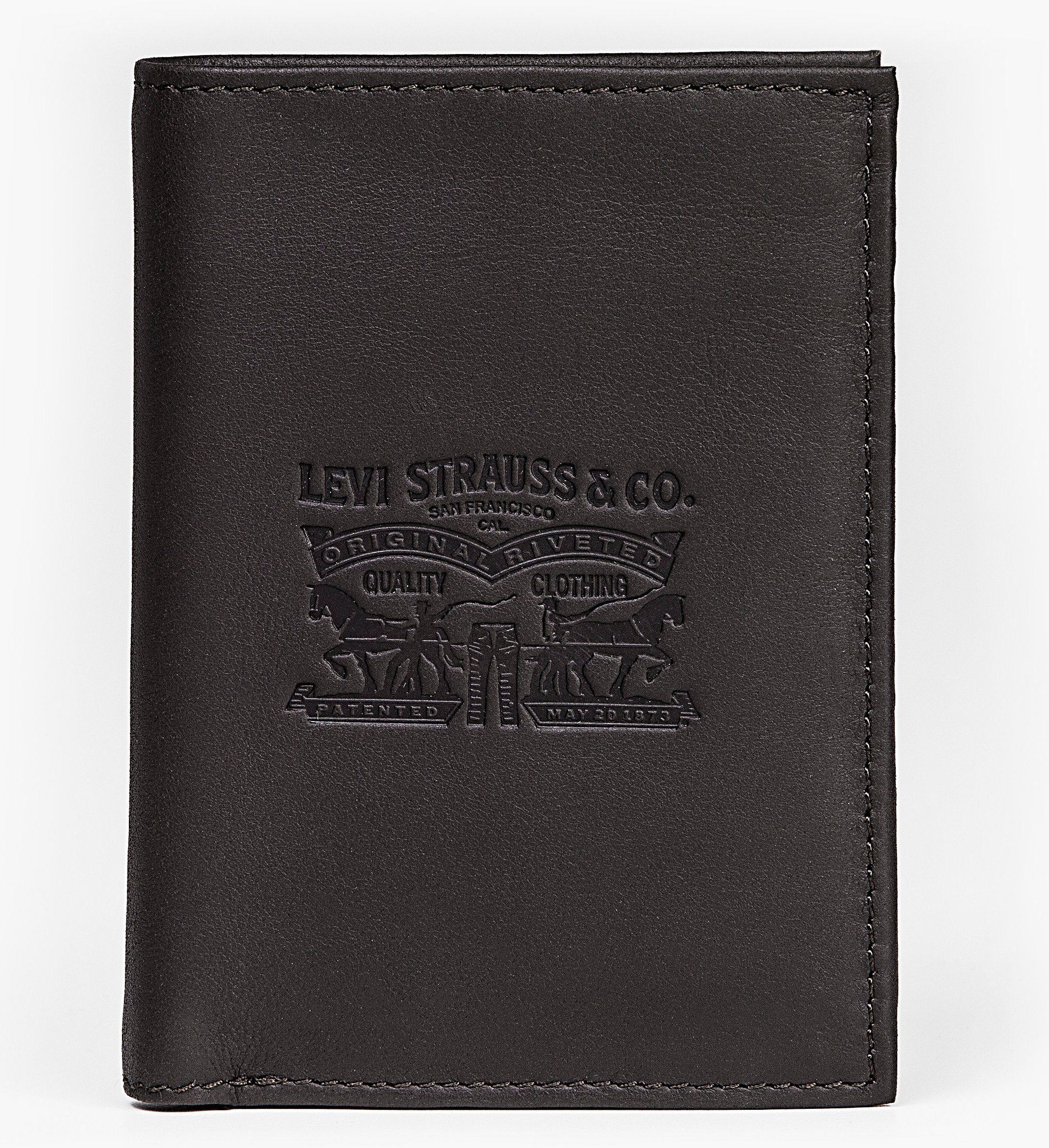 Levi's® Geldbörse VINTAGE TWO HORSE VERTICAL COIN WALLET, mit schöner Prägung Herrenbörse Portemonnaie Leder