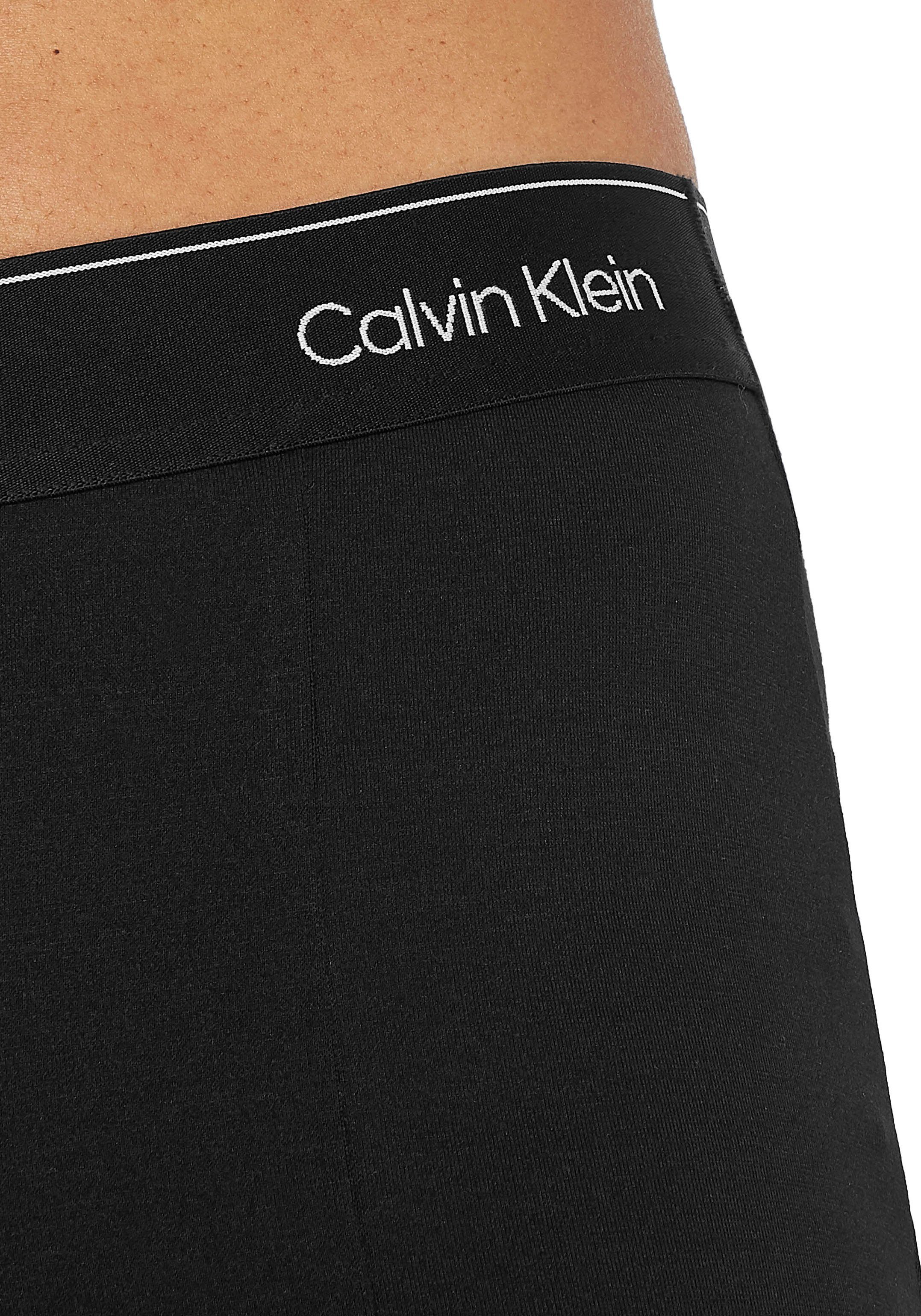 Damen Hosen Calvin Klein Leggings RECYCLED MILANO LEGGING mit seitlichen Reißverschlüssen & Calvin Klein Logo-Elastiktape