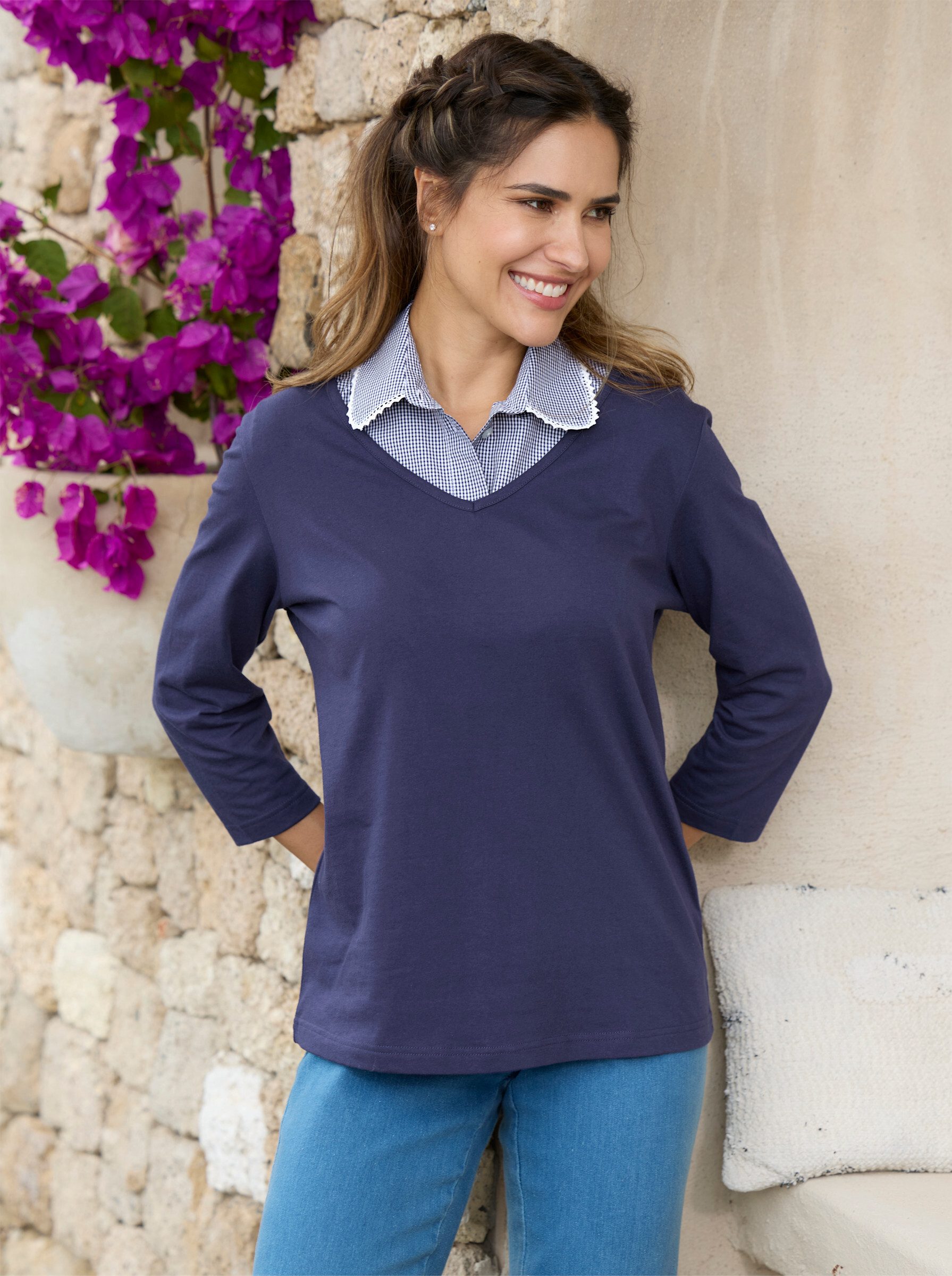 T-Shirt 3/4-Arm-Shirt 3/4-Arm