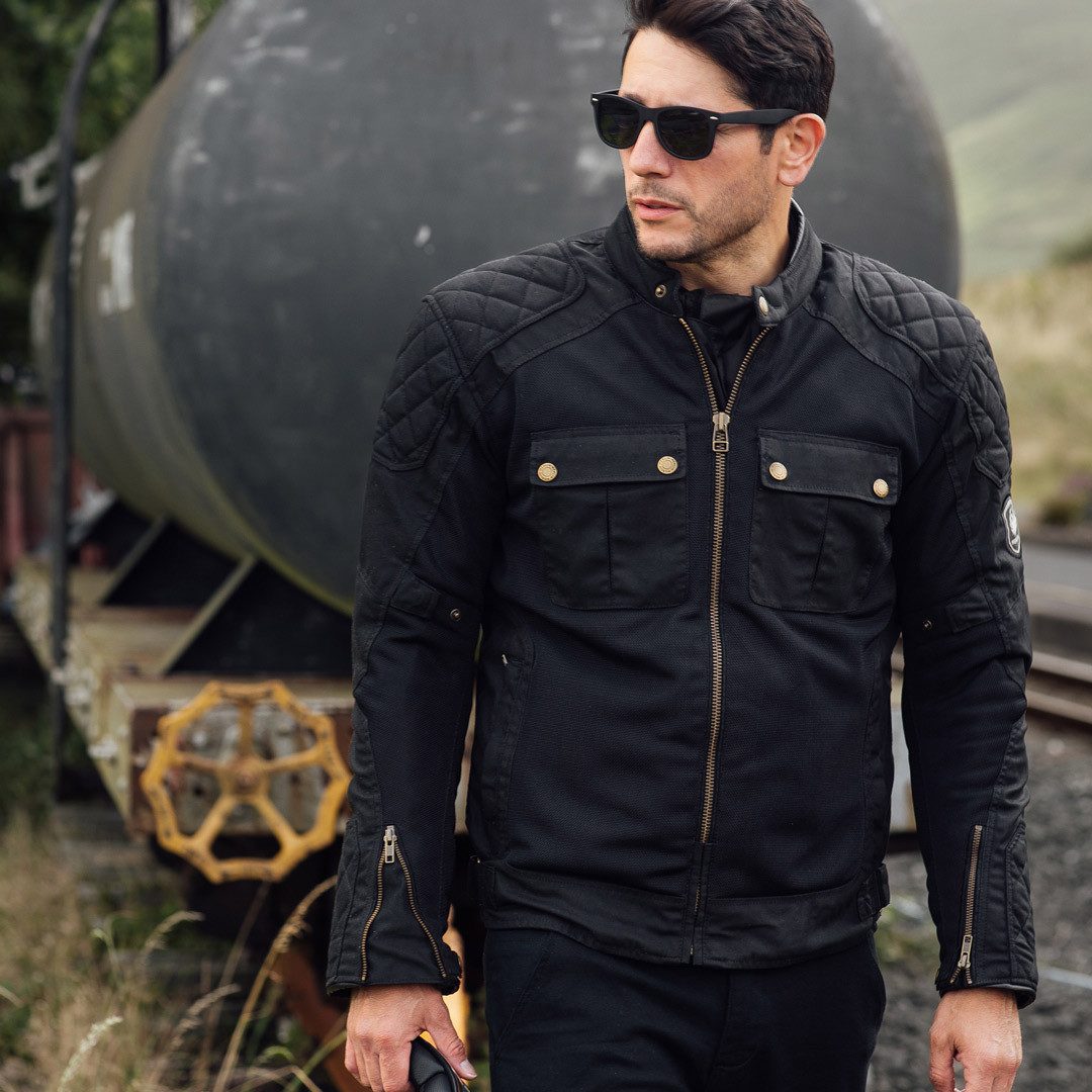 Merlin Motorradjacke Shenstone II Cotec Air Motorrad Textiljacke Rückenprotektor enthalten,Ellenbogenprotektoren enthalten,Schulte