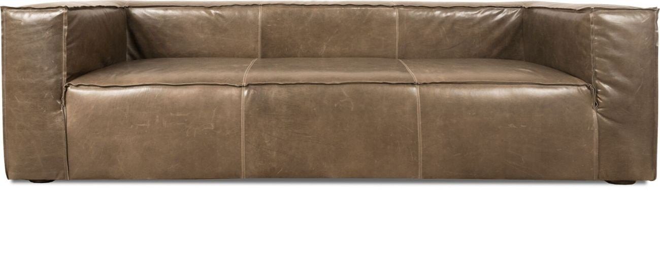 JVmoebel 3-Sitzer XXL Dunkelbeige Sofa 3 Sitzer Couch Polster Sitz Garnitur Leder, Made in Europe