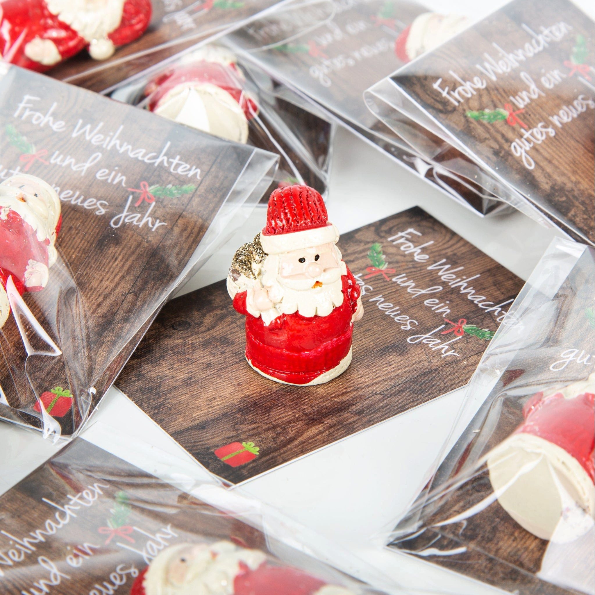 Logbuch-Verlag Klappkarte 10 kleine Weihnachtsgeschenke - Mini Nikolaus mit Weihnachtskarte
