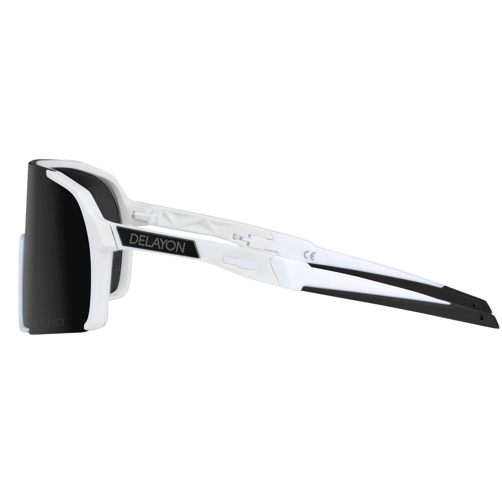 Fahrradbrille (VLT Black 13%) White Matte Sens® - Line DELAYON (1-St) EYEWEAR Tracer,