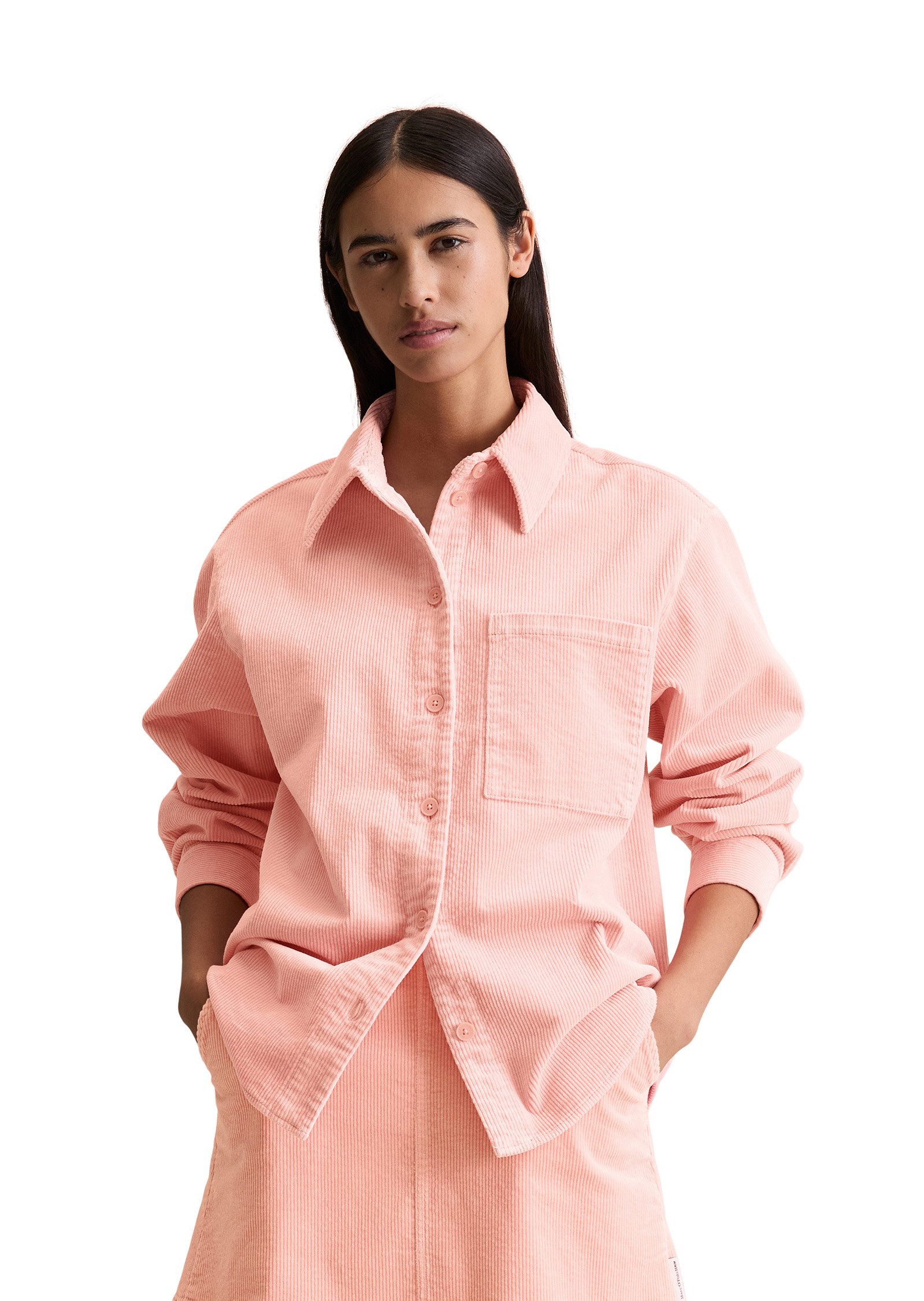 Marc O'Polo DENIM Langarmbluse aus mittelschwerem Cord-Stretch