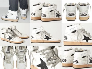 GOLDEN GOOSE GOLDEN GOOSE Sky Star Distressed Leather High-Top Sneakers Schuhe Shoe Sneaker