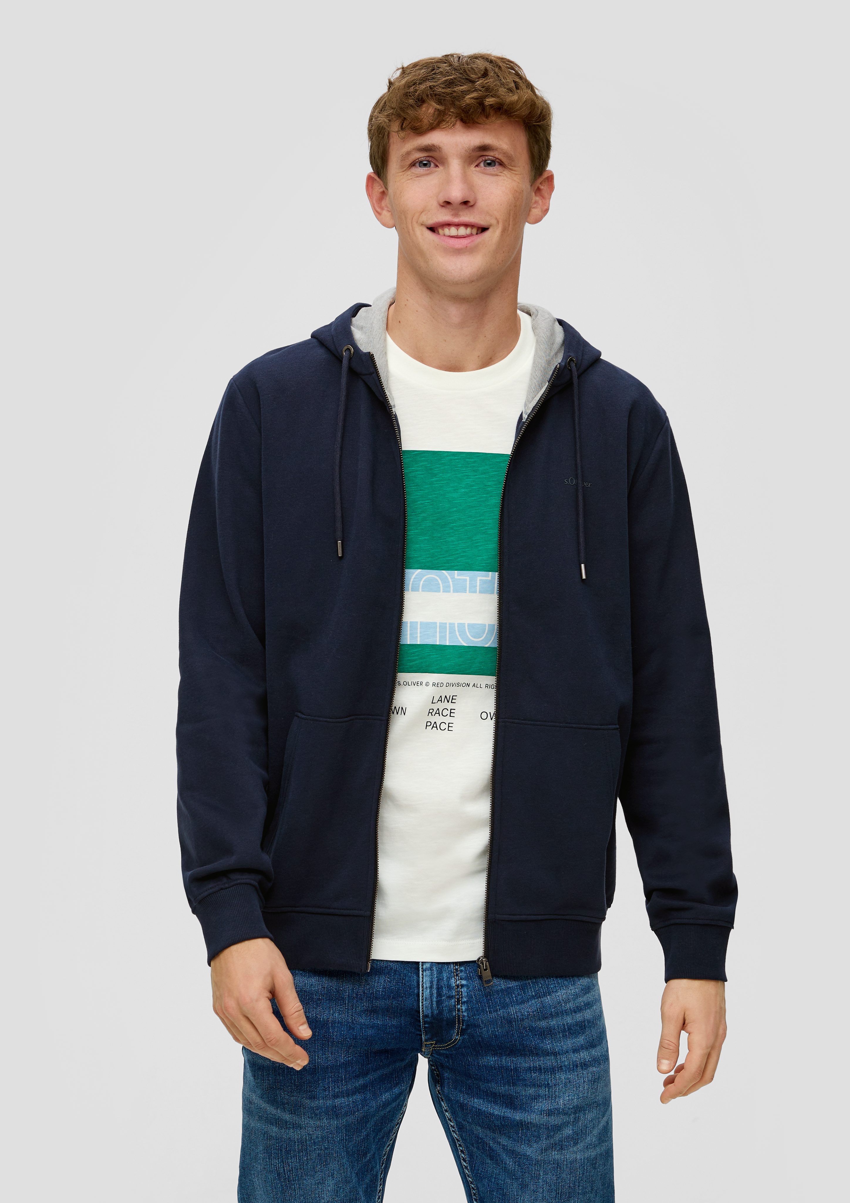s.Oliver Allwetterjacke Sweatshirt-Jacke mit Kapuze und günstig online kaufen