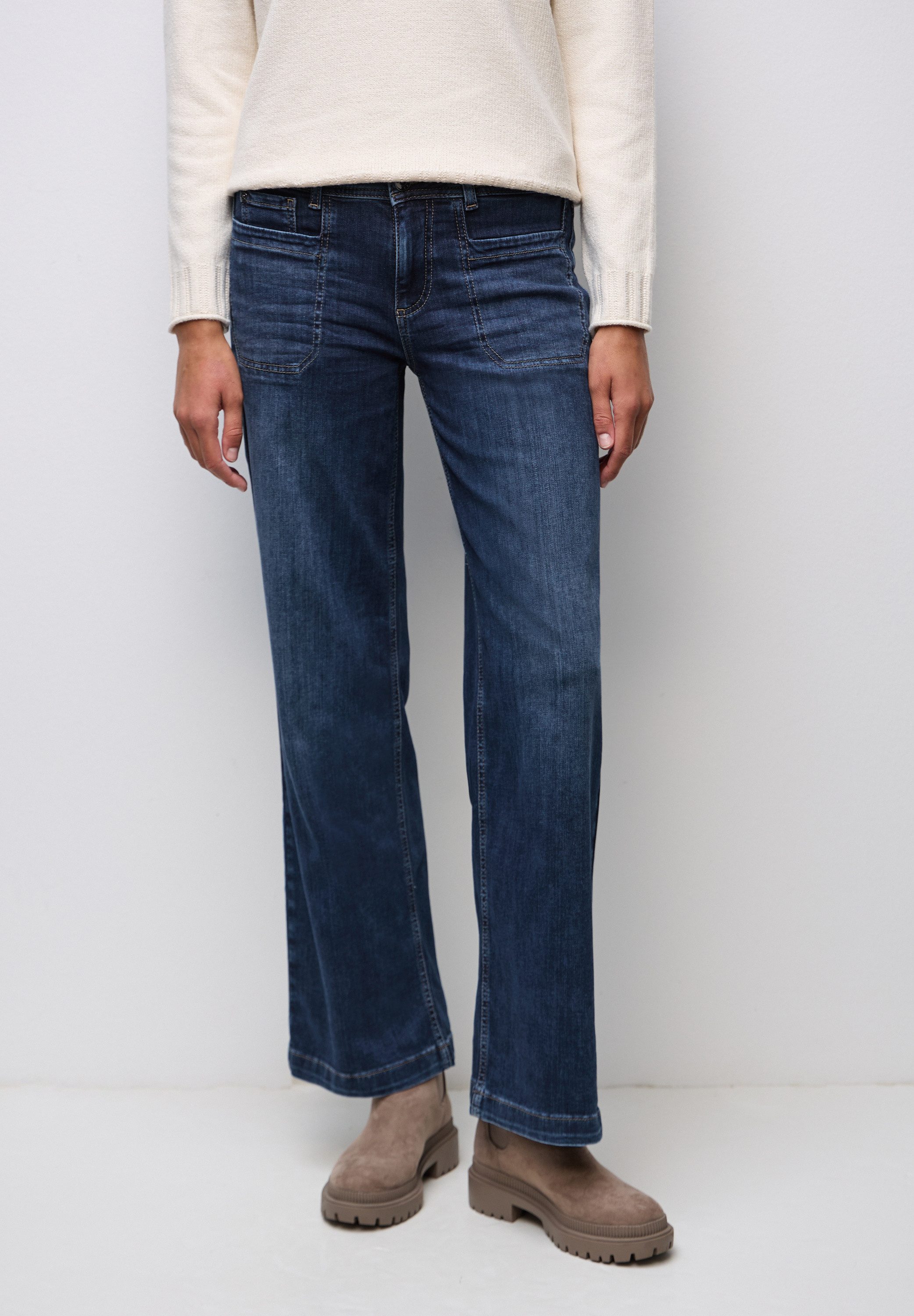 STREET ONE Loose-fit-Jeans Middle Waist günstig online kaufen