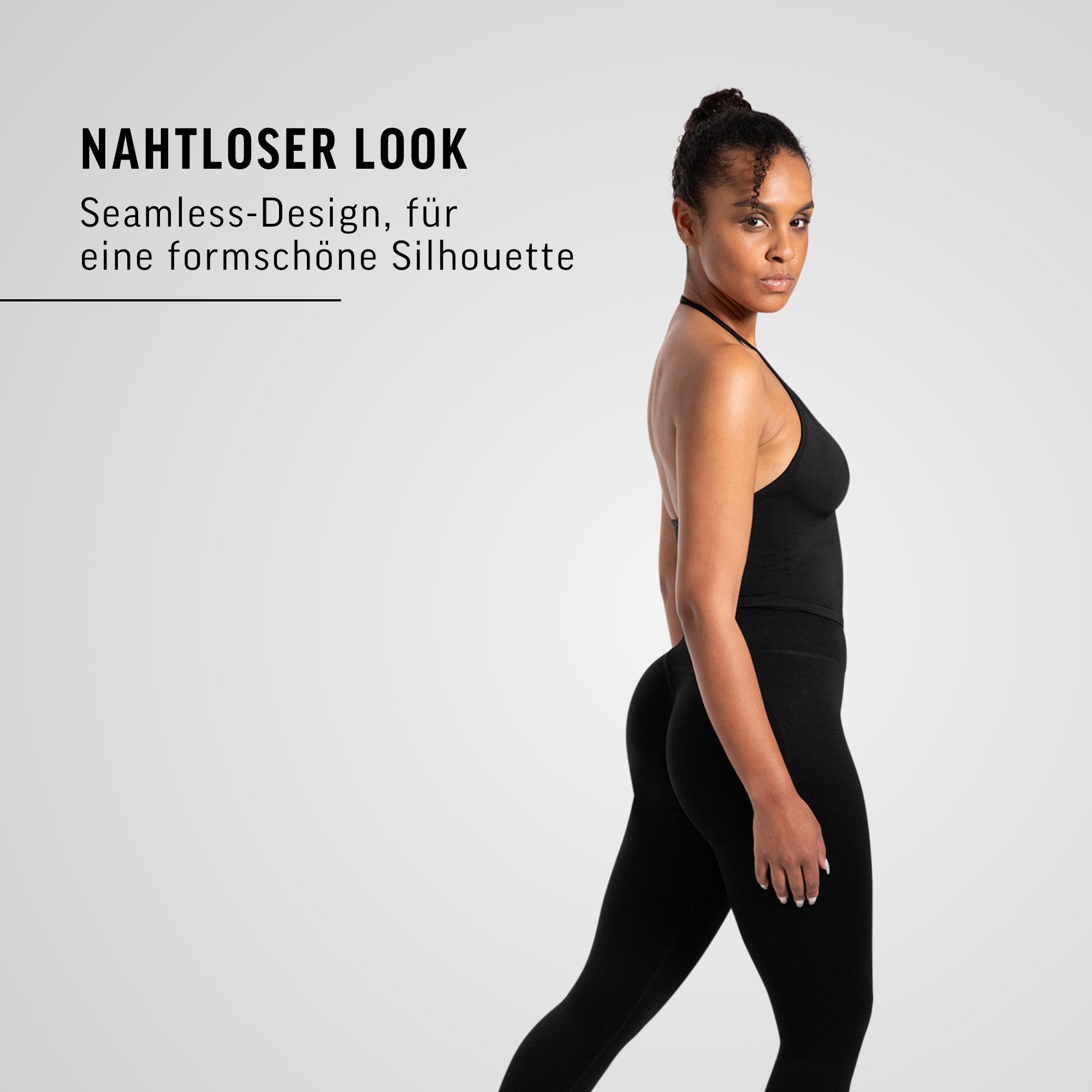 Smilodox Tanktop Malena, Crop Neckholder Sporttop, Ringdetails, Rückenfrei Tanktop nahtlos figurbetont, Sport Freizeit Yoga stylische Looks