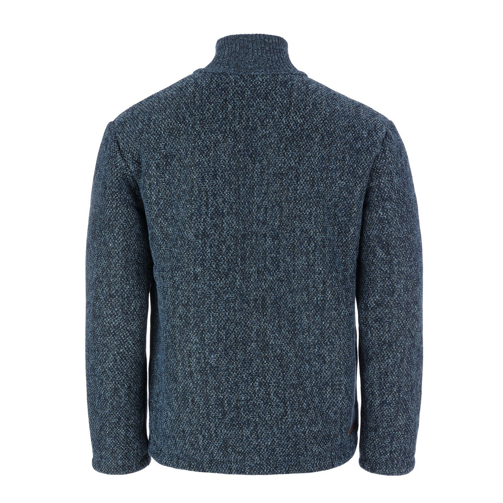 Leitfeuer Strickfleecejacke 62165 Herren Fleecejacke Melange - Strickjacke mit Reißverschluss