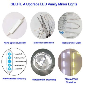 zggzerg LED-Lichtspiegel Dimmbare LED Spiegelleuchten,45 dimmbaren LED, (ohne Spiegel) (1-St)