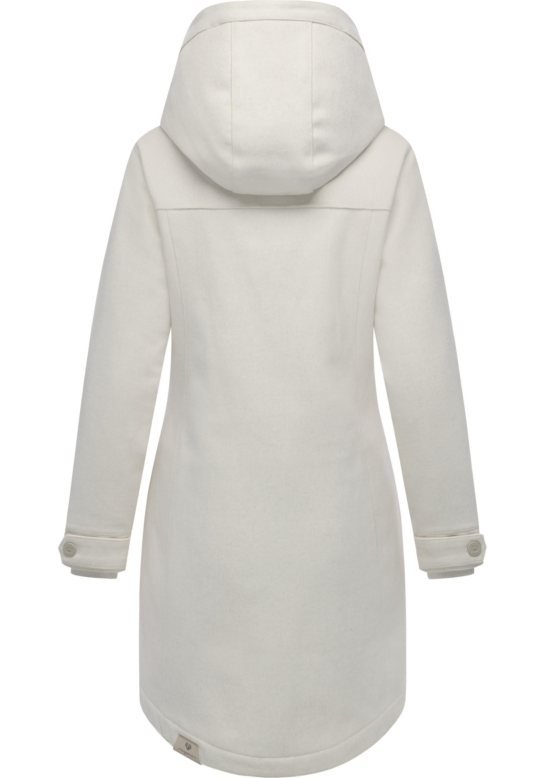 Ragwear Wintermantel Jannisa Coat Klassischer Damen Kurzmantel mit Kapuze
