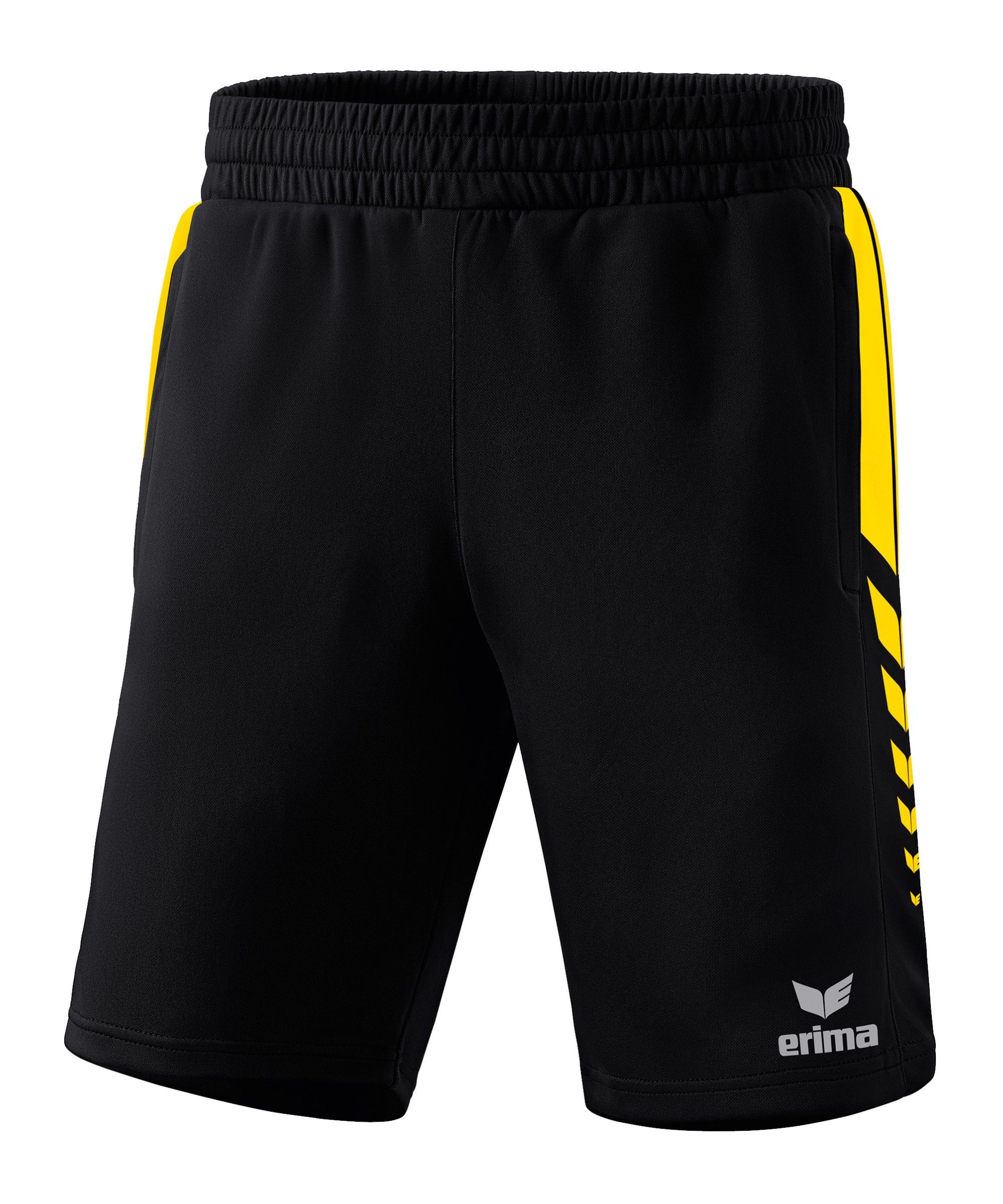 WINGS schwarzgelb Erima Short Sporthose SIX