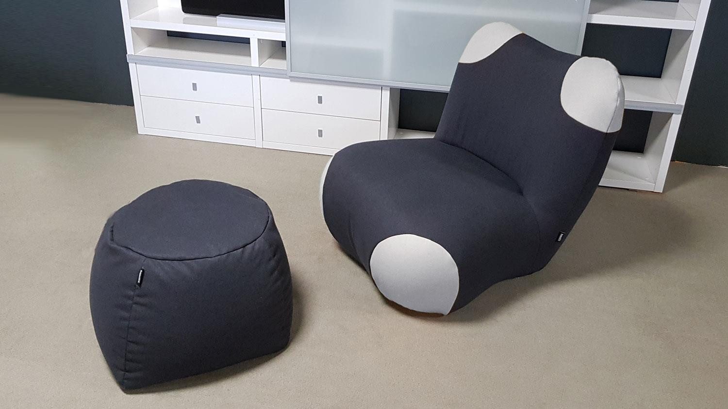 freistil ROLF BENZ Sessel Sessel mit Табурети Pandabär ROLF BENZ freistil 171 schwarzgrau