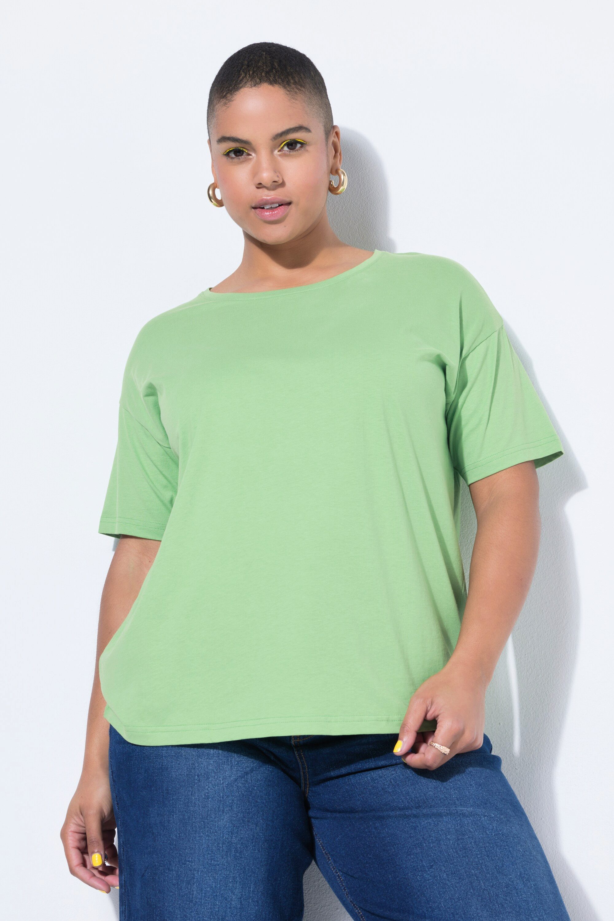 Studio Untold T-Shirt Basic-Shirt Relaxed Shape überschnittene Schultern