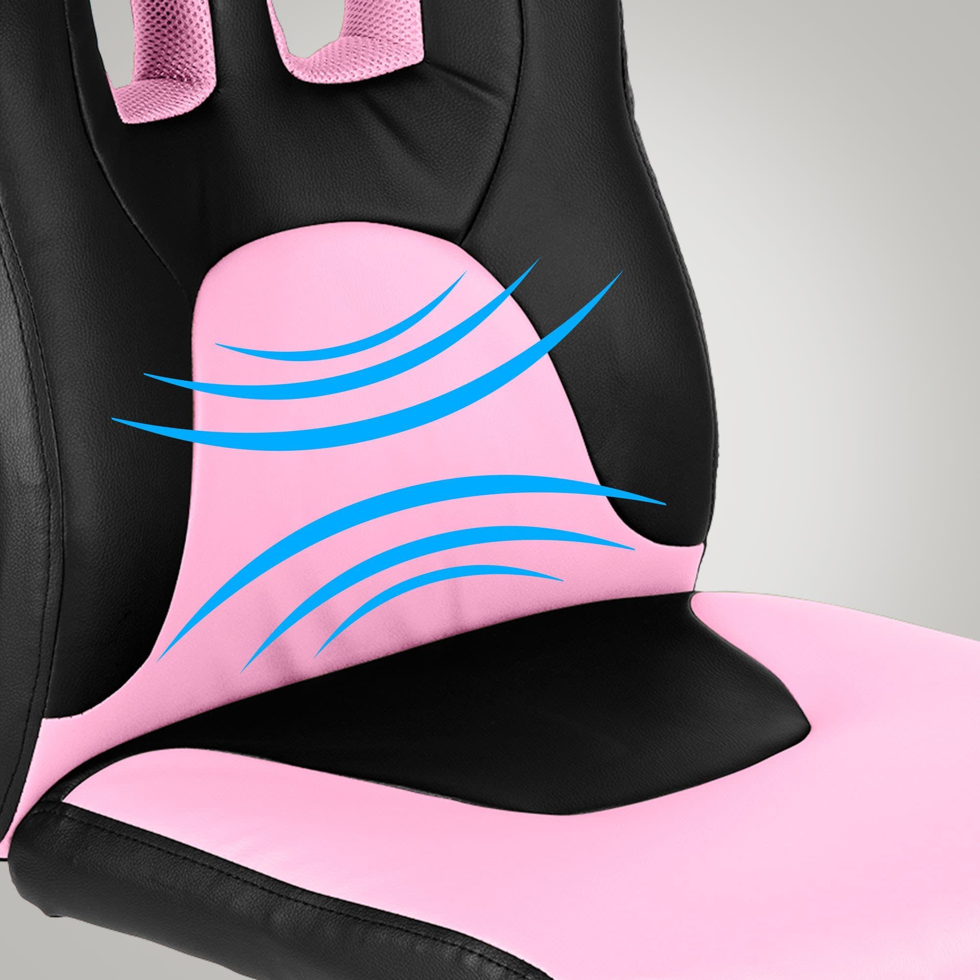 Fun, Chair Armlehnen abnehmbaren CLP Gaming schwarz/pink mit Kinder-Bürostuhl,