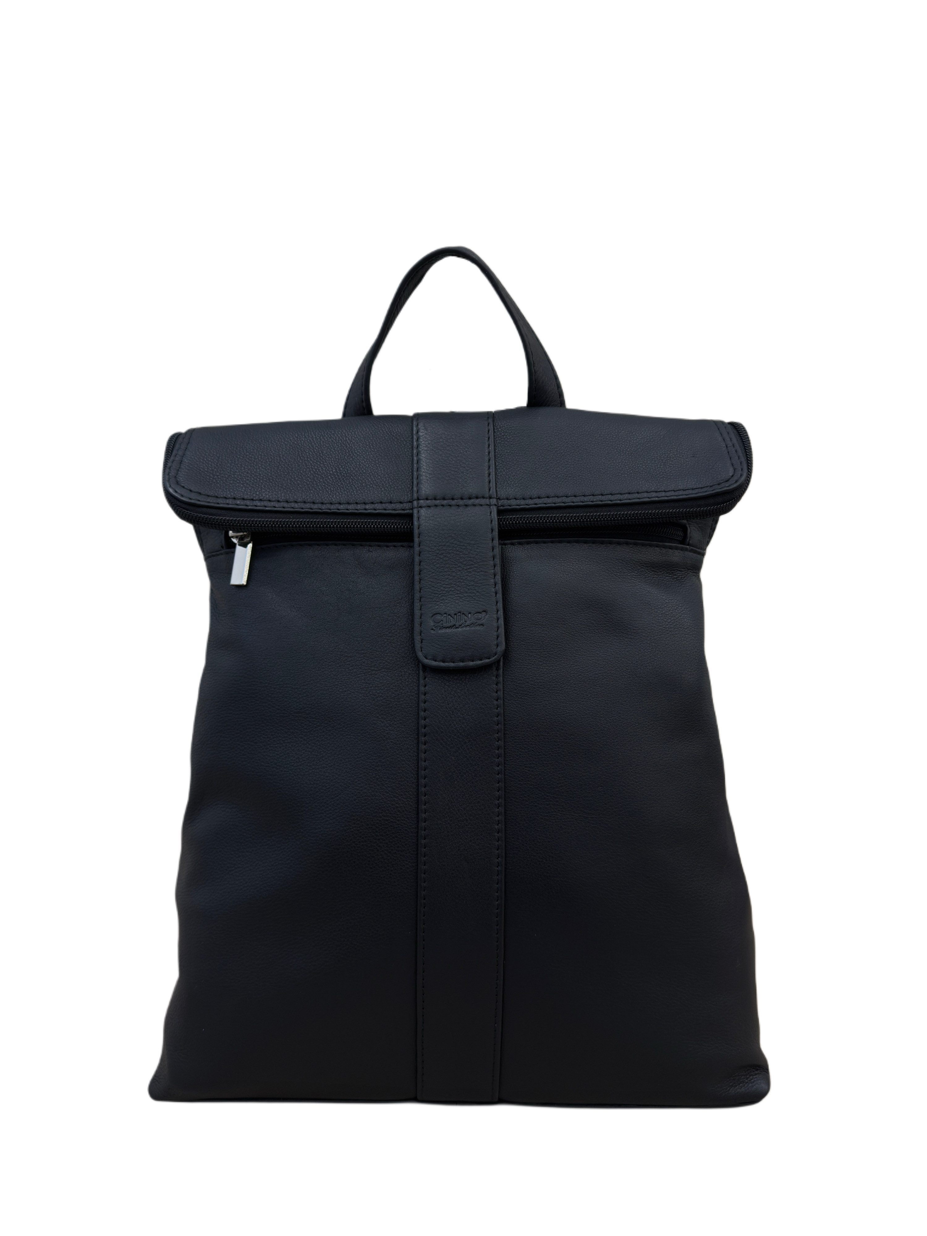 Cinino Cityrucksack C6108, Damen Lederrucksack - City-Bag aus 100% Echt Leder