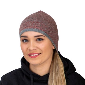 KUNST UND MAGIE Strickmütze Beanie Mütze aus Merinowolle Wollmütze Unisex für Sie und Ihn