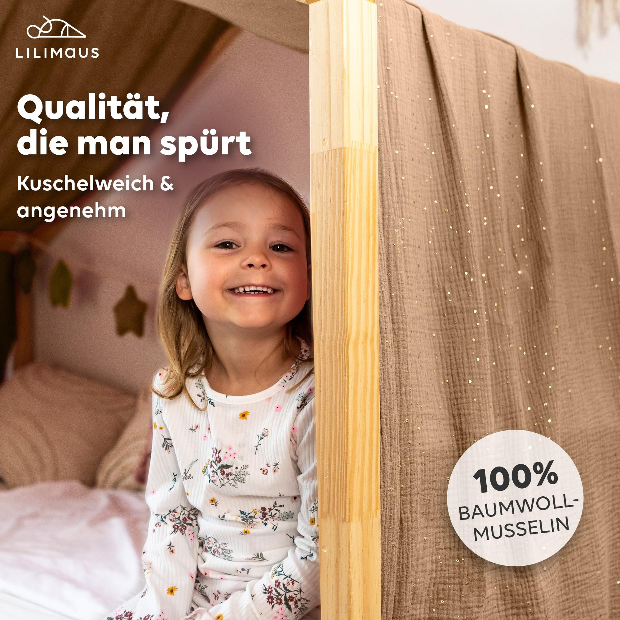 lilimaus Betthimmel Musselin Hausbett Himmel Kinderzimmer günstig online kaufen