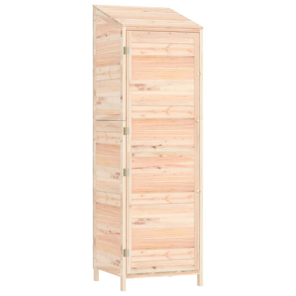 vidaXL Garten-Geräteschrank Natur - 55 x 52 x 1745 cm - schmal Gartenschrank Geräteschuppen 55x52x